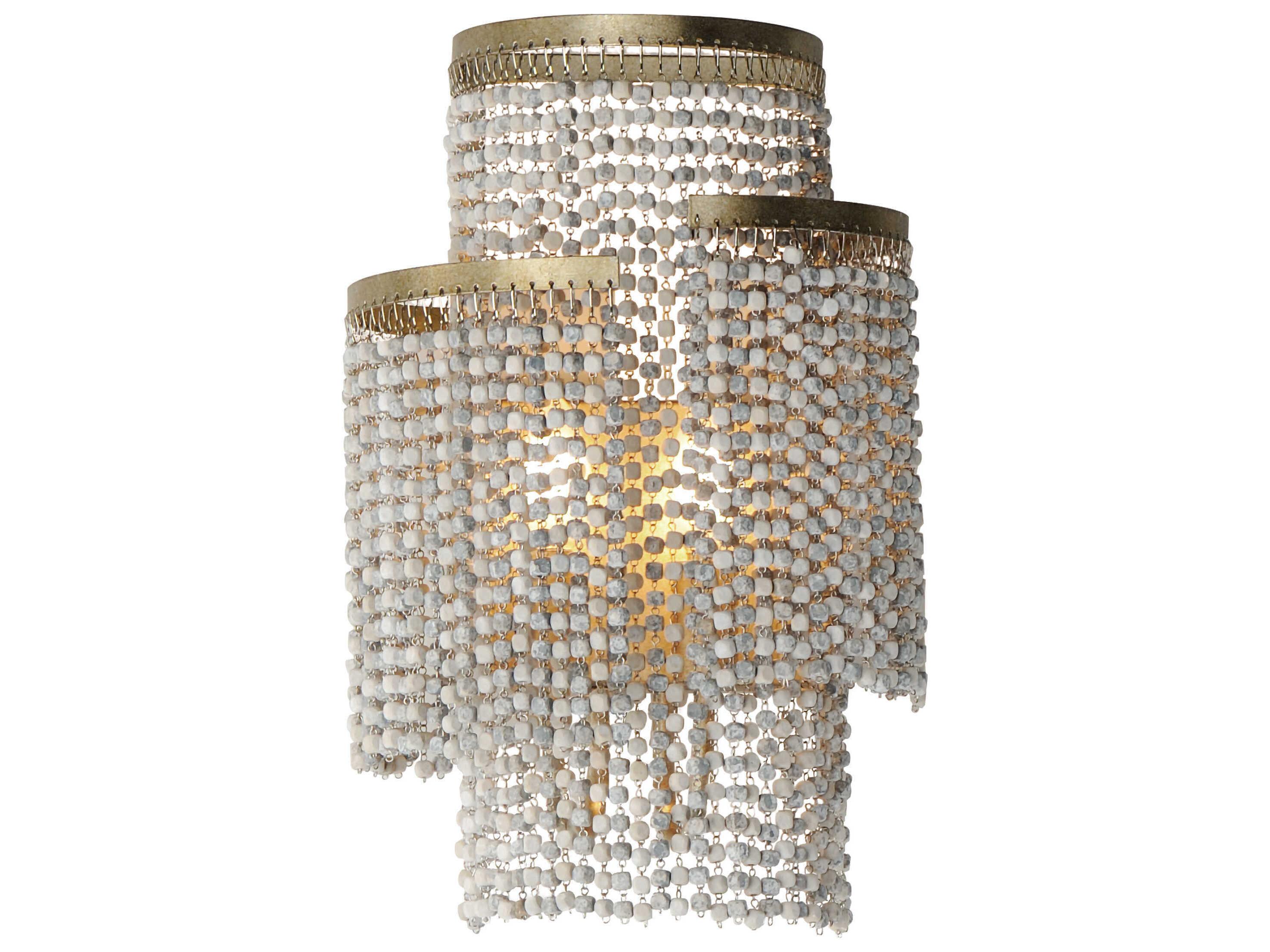 Maxim Lighting Fontaine 2-Light Golden Silver Wall Sconce
