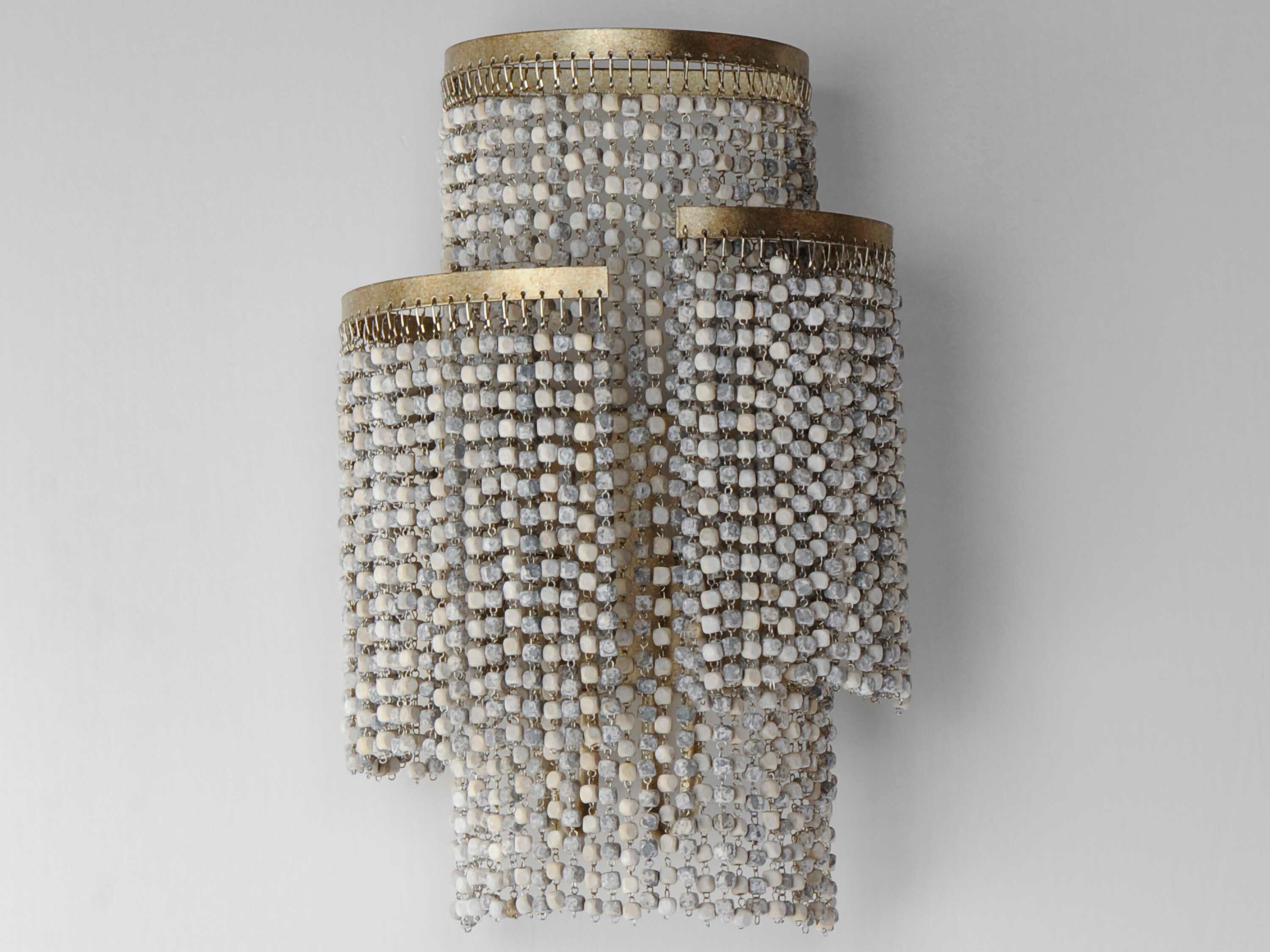 Maxim Lighting Fontaine 2-Light Golden Silver Wall Sconce