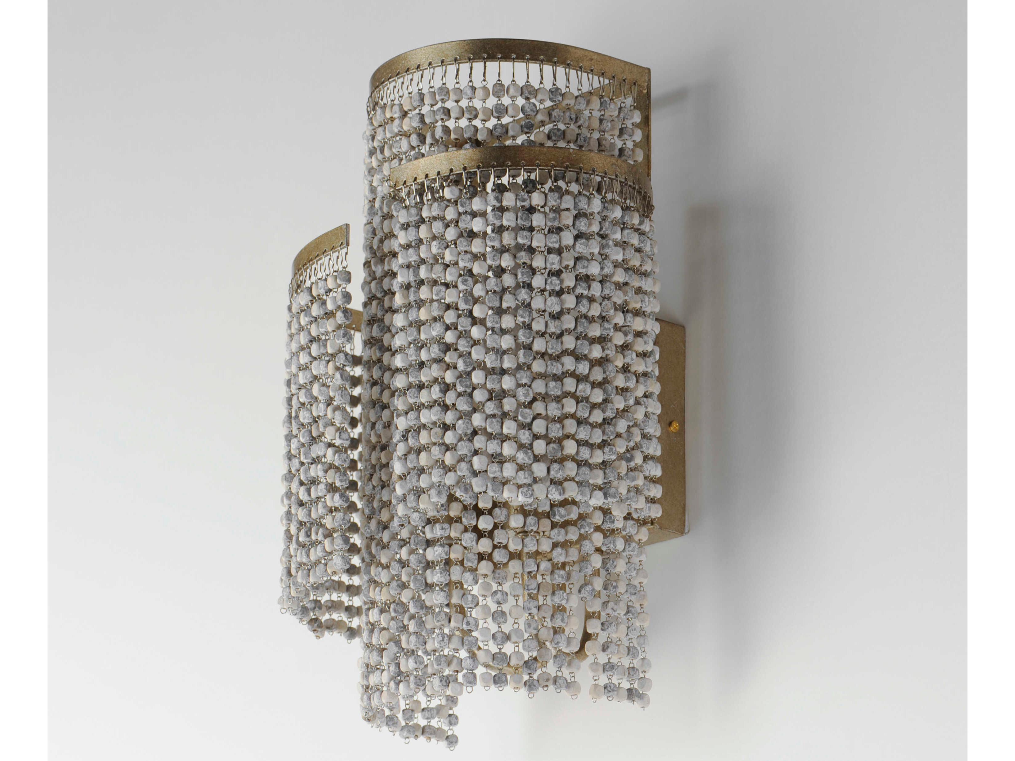 Maxim Lighting Fontaine 2-Light Golden Silver Wall Sconce