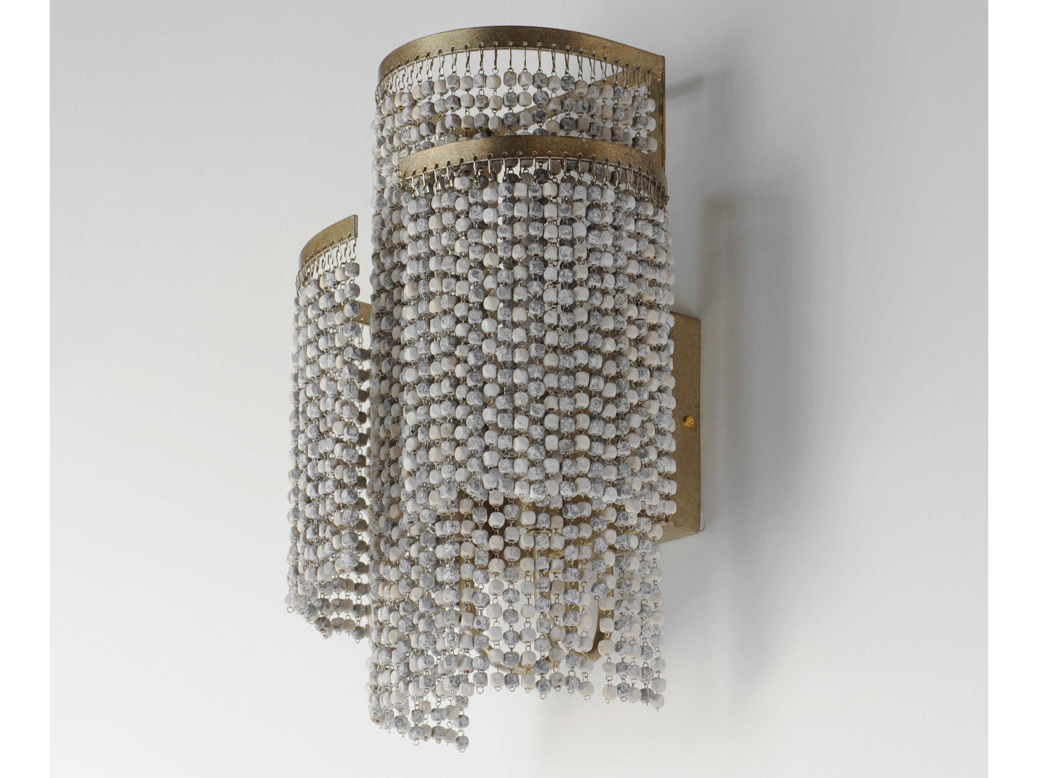 Maxim Lighting Fontaine 2-Light Golden Silver Wall Sconce
