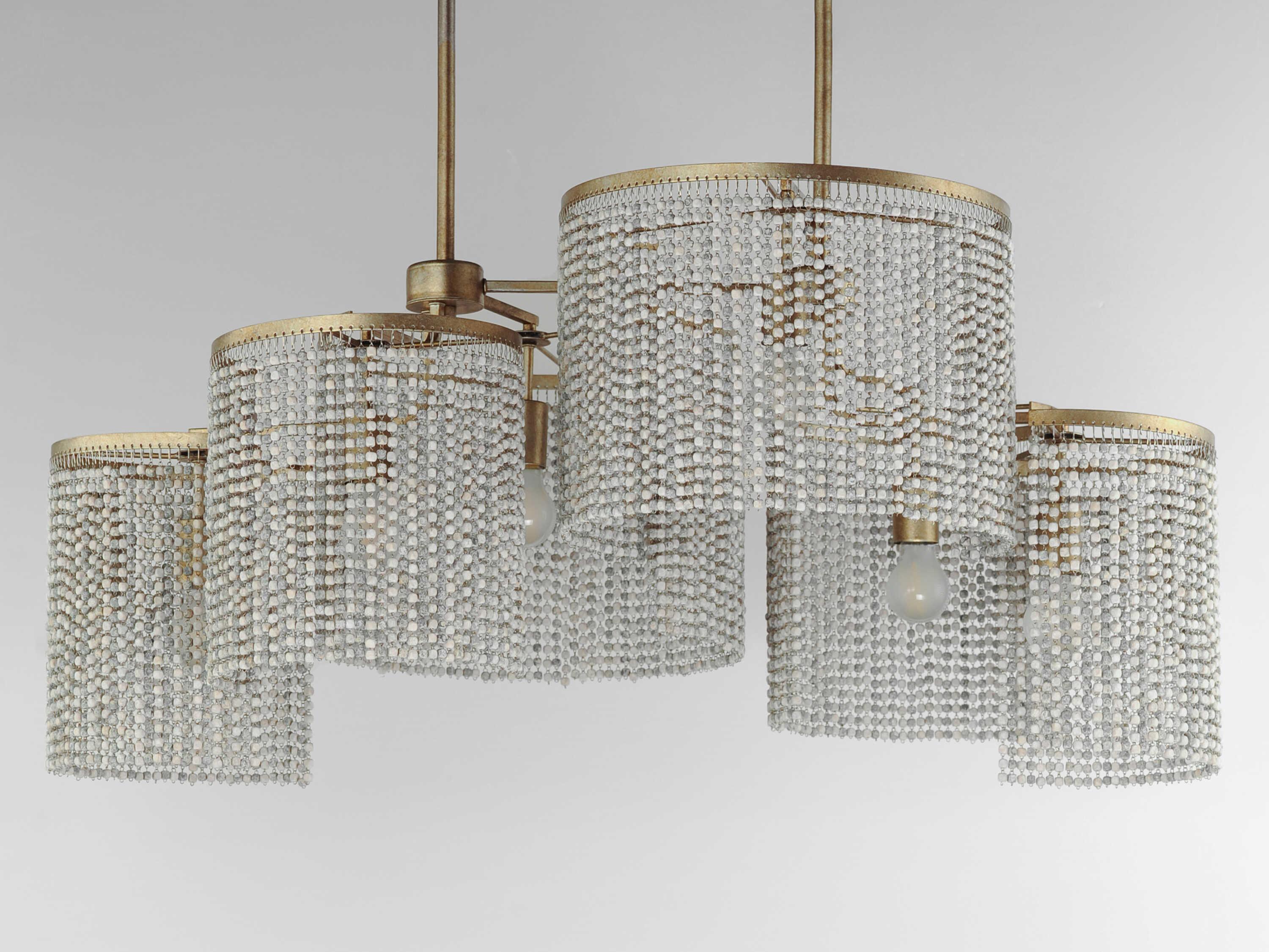 Maxim Lighting Fontaine 6-Light Golden Silver Island Pendant