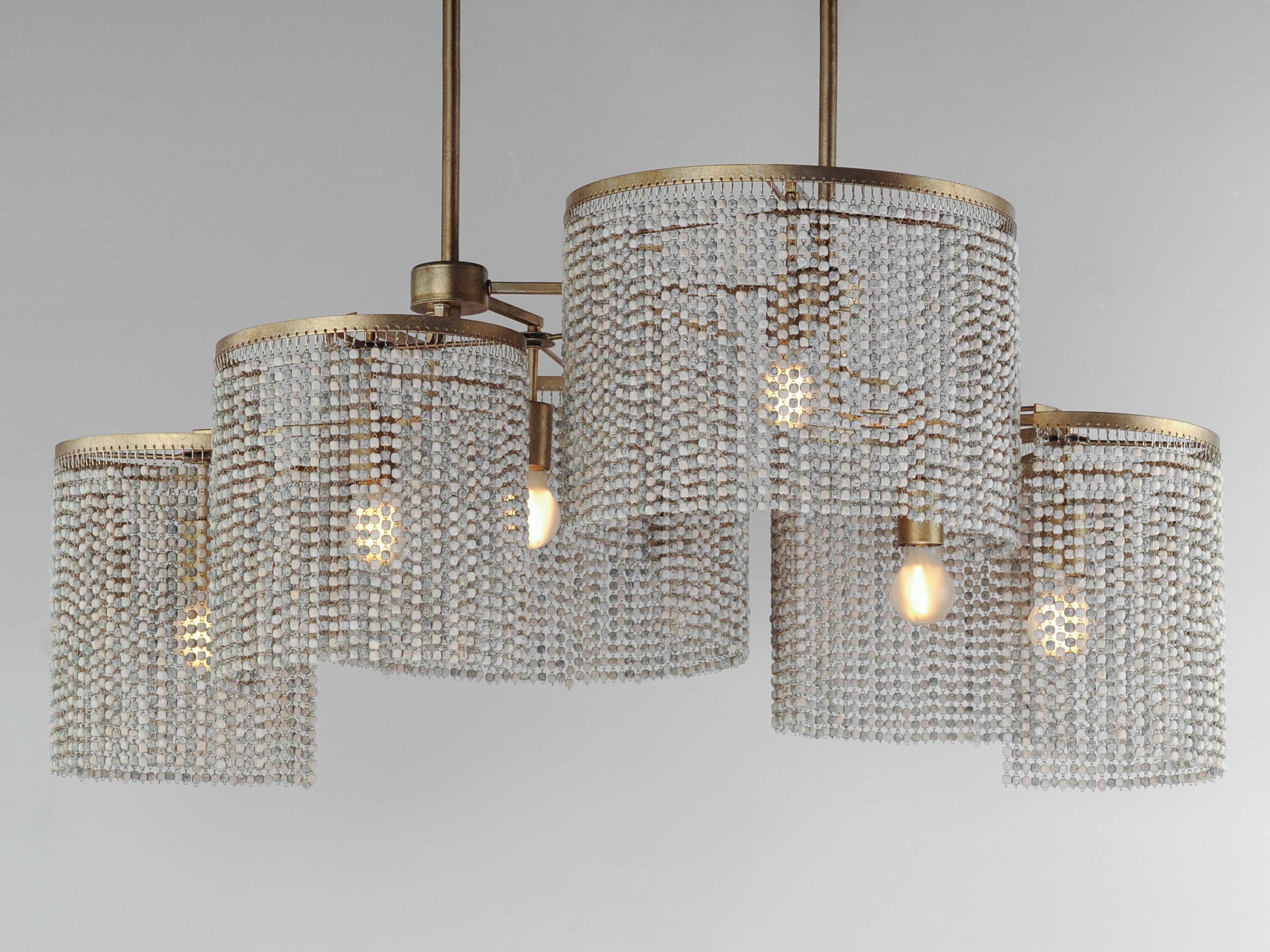 Maxim Lighting Fontaine 6-Light Golden Silver Island Pendant