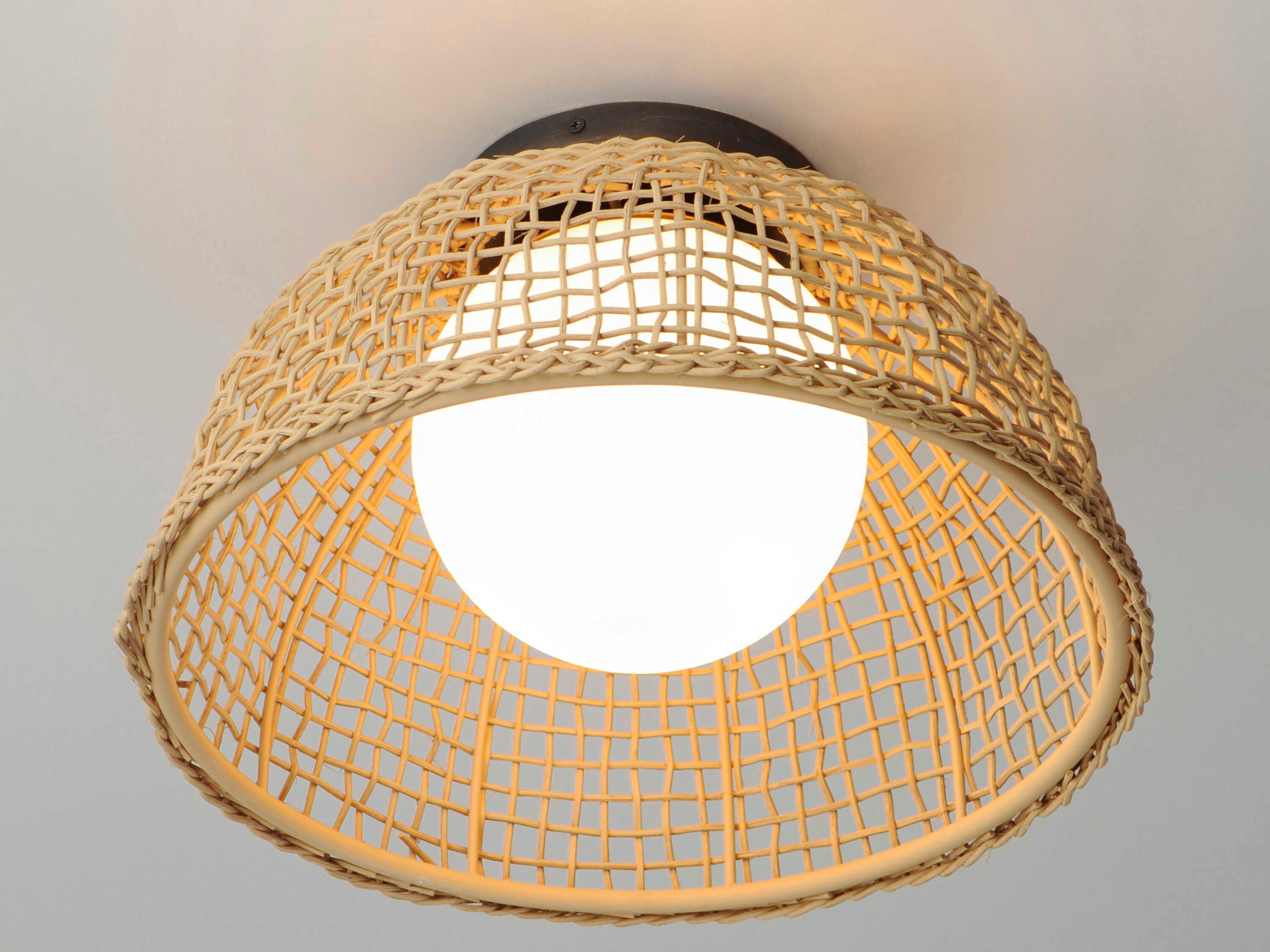 Maxim Lighting Cestino 1-Light Antique Bronze Dome Globe Semi Flush Mount