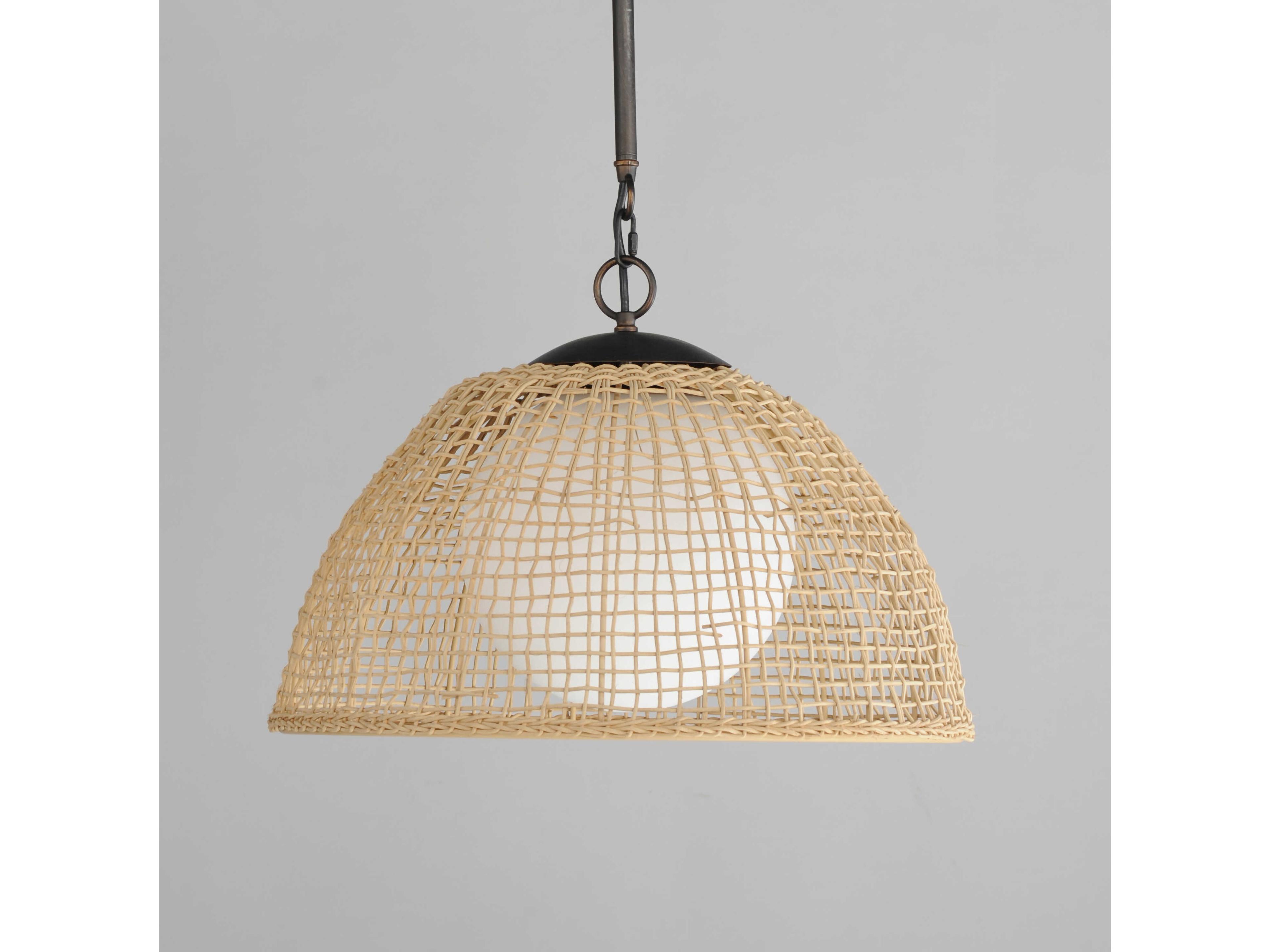 Maxim Lighting Cestino 1-Light Antique Bronze Dome Globe Pendant