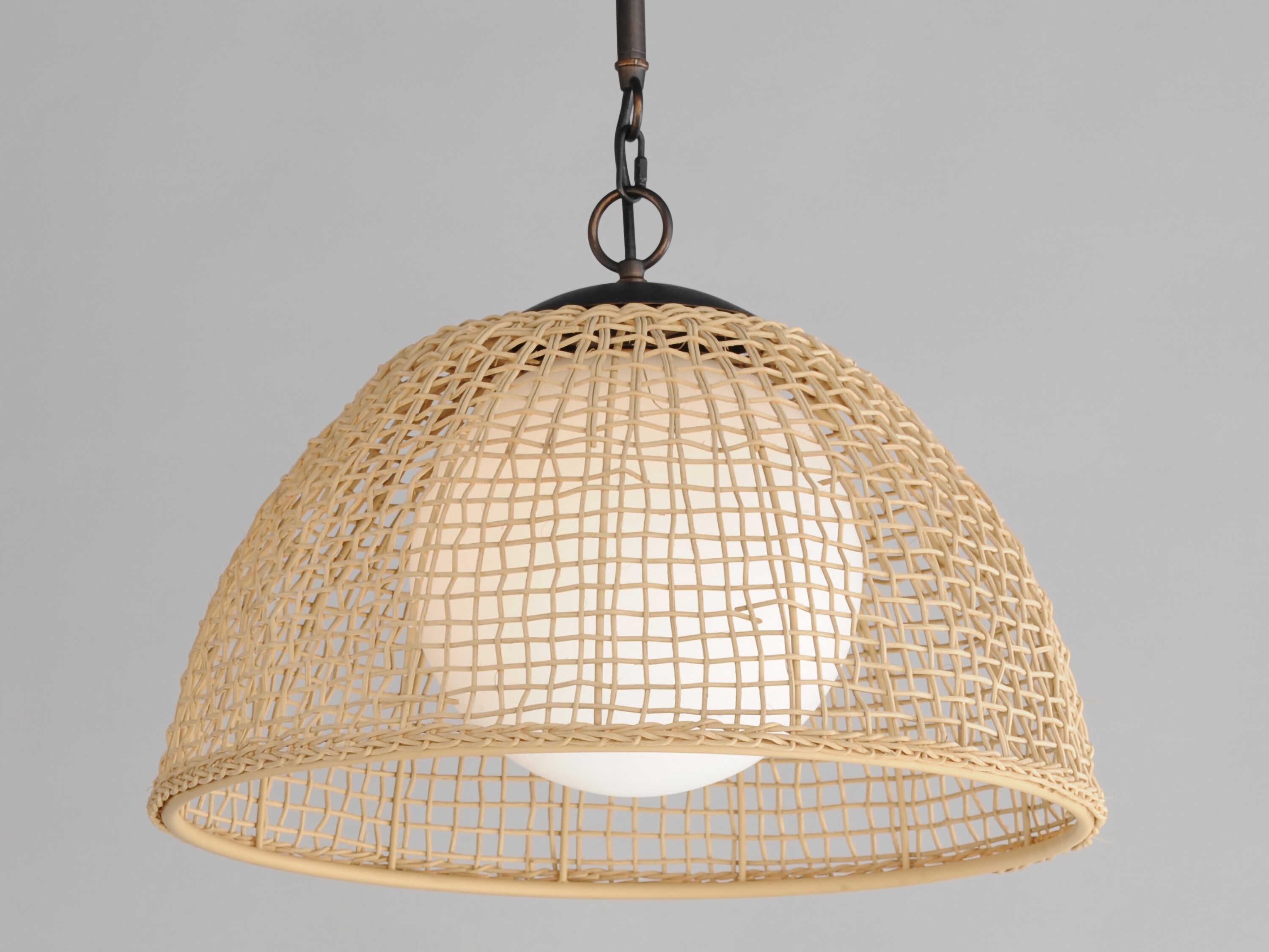 Maxim Lighting Cestino 1-Light Antique Bronze Dome Globe Pendant