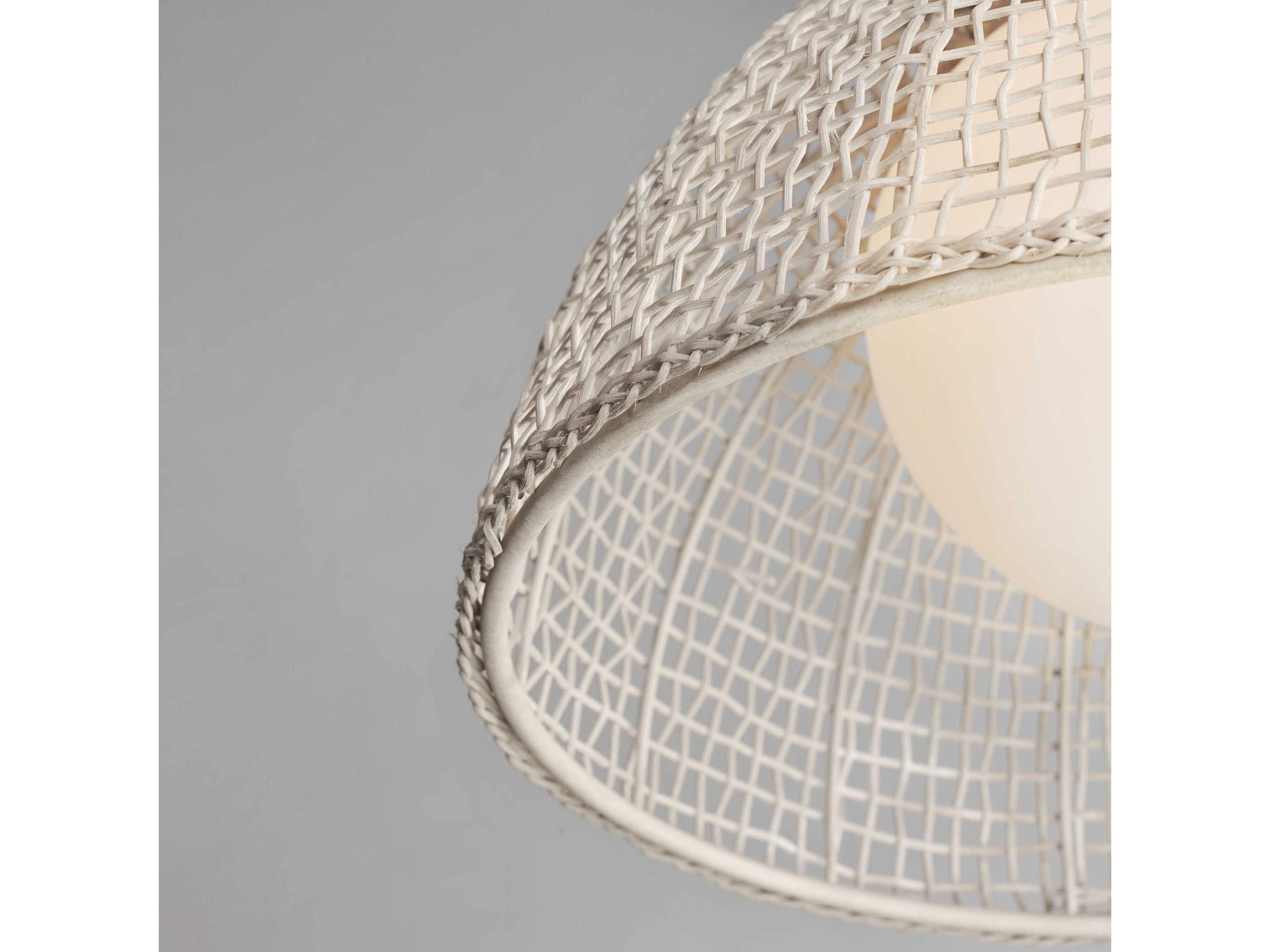 Maxim Lighting Cestino 1-Light Weathered White Dome Globe Pendant