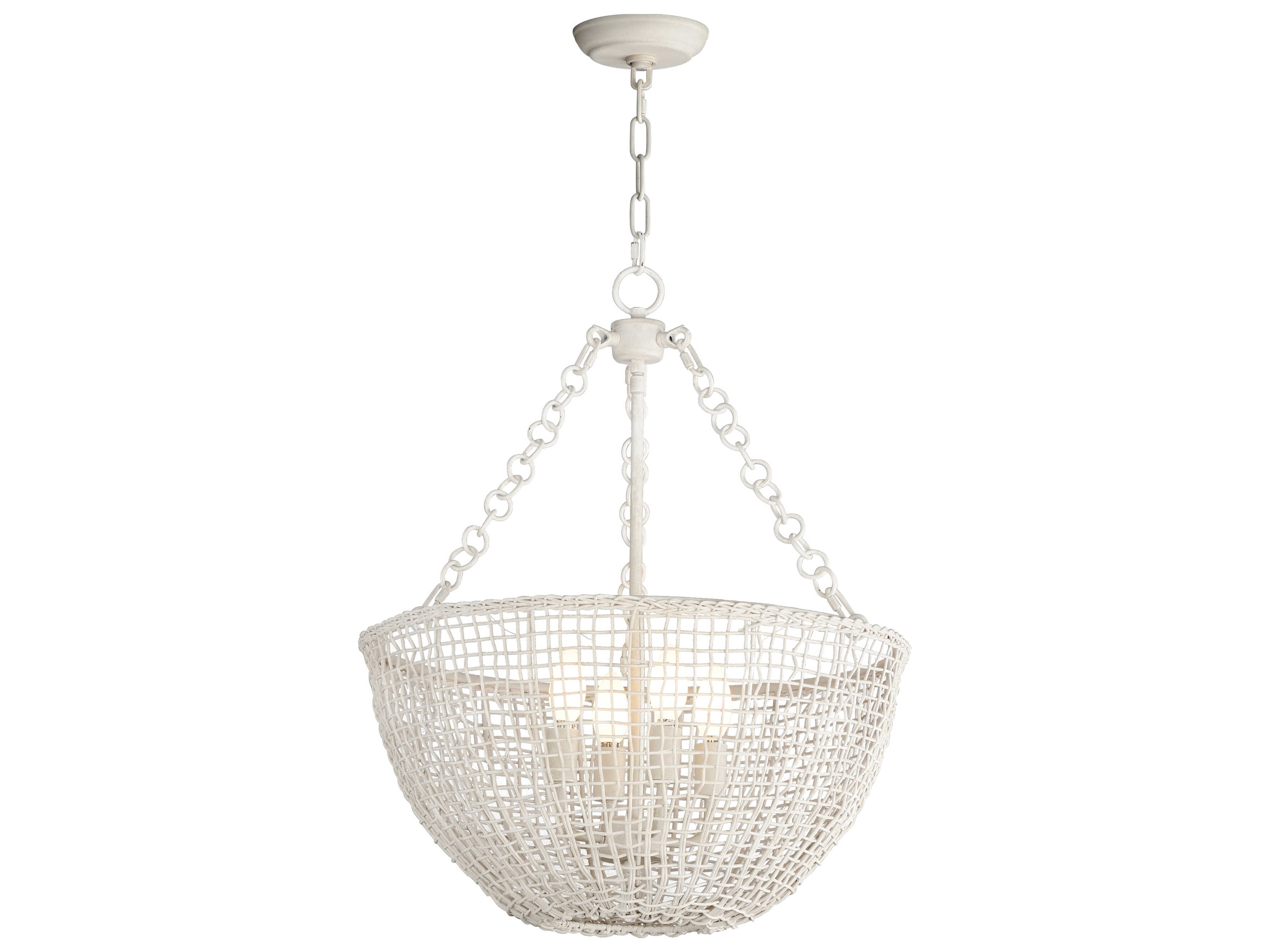 Maxim Lighting Cestino 4-Light Weathered White Pendant