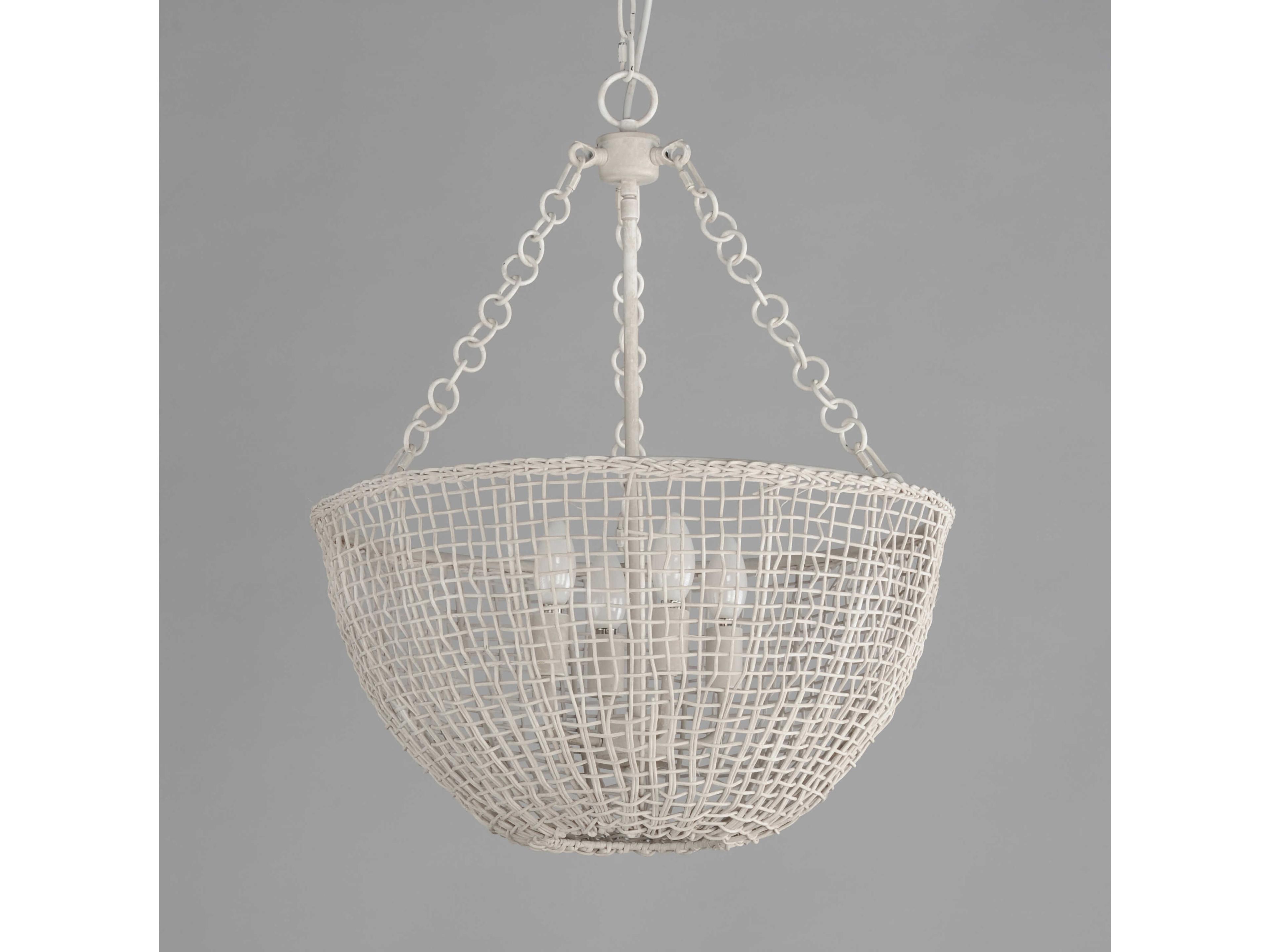Maxim Lighting Cestino 4-Light Weathered White Pendant