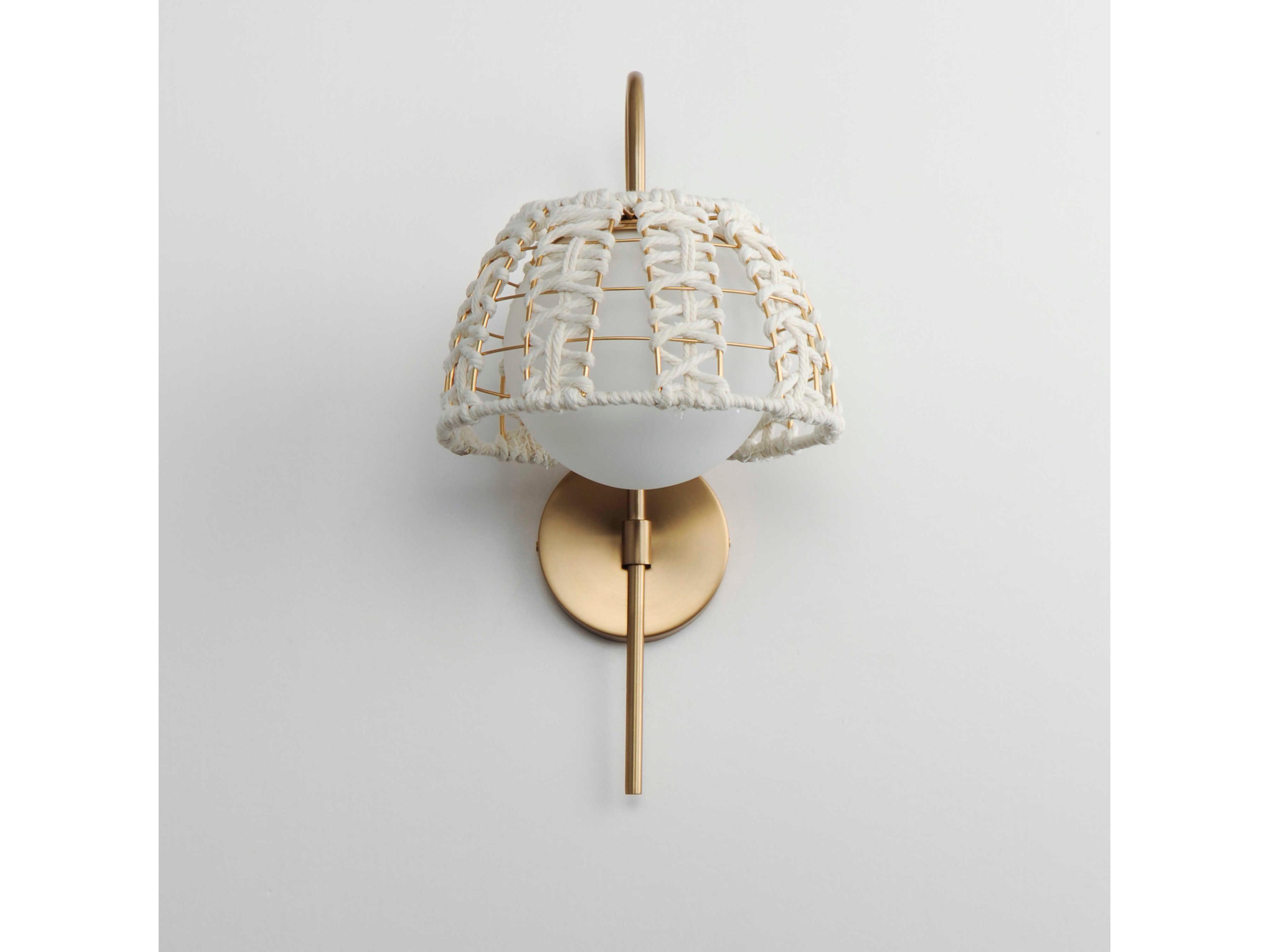 Maxim Lighting Macrame 1-Light Gold Wall Sconce