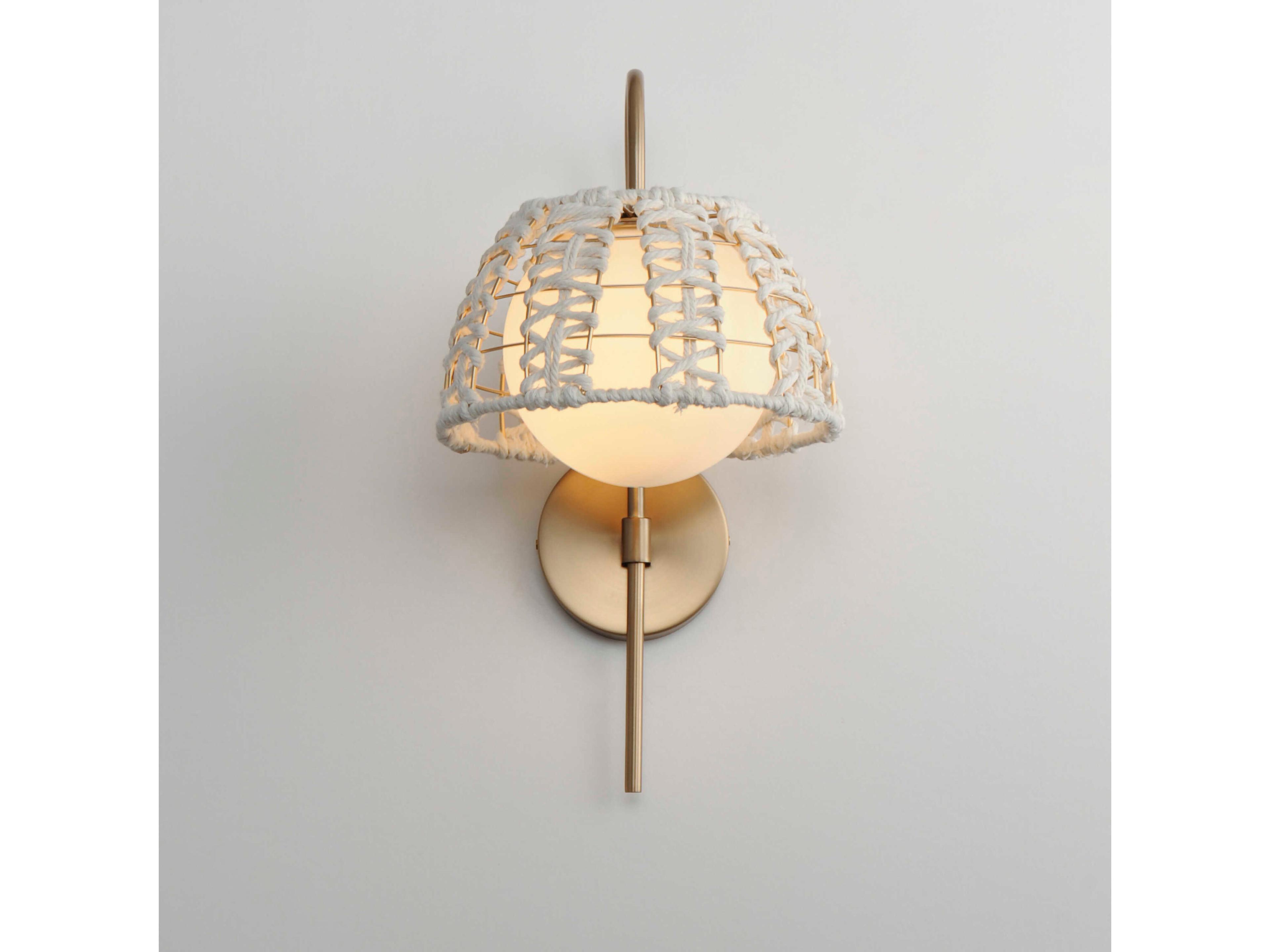 Maxim Lighting Macrame 1-Light Gold Wall Sconce