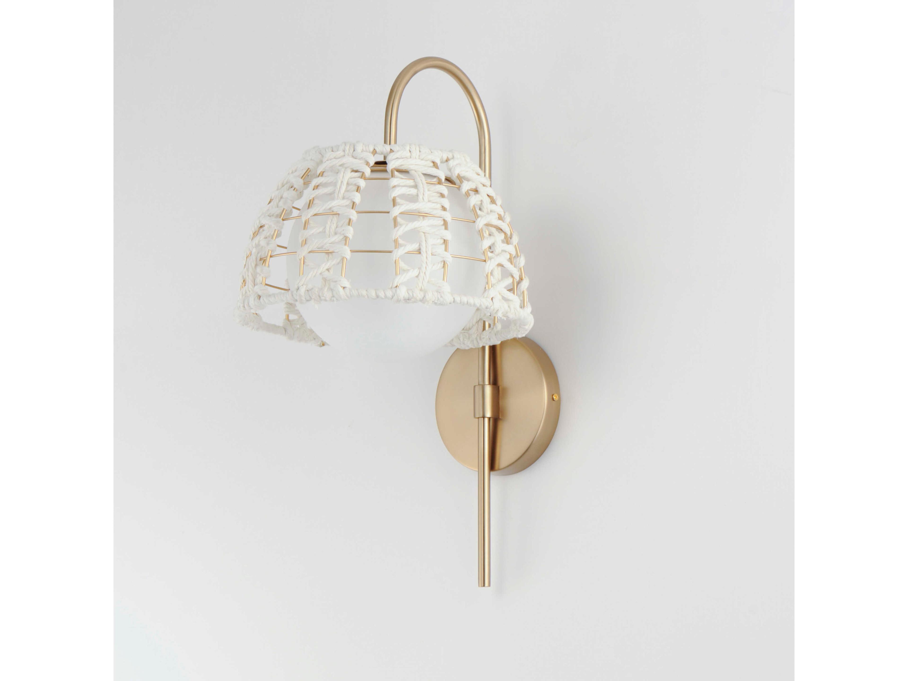 Maxim Lighting Macrame 1-Light Gold Wall Sconce