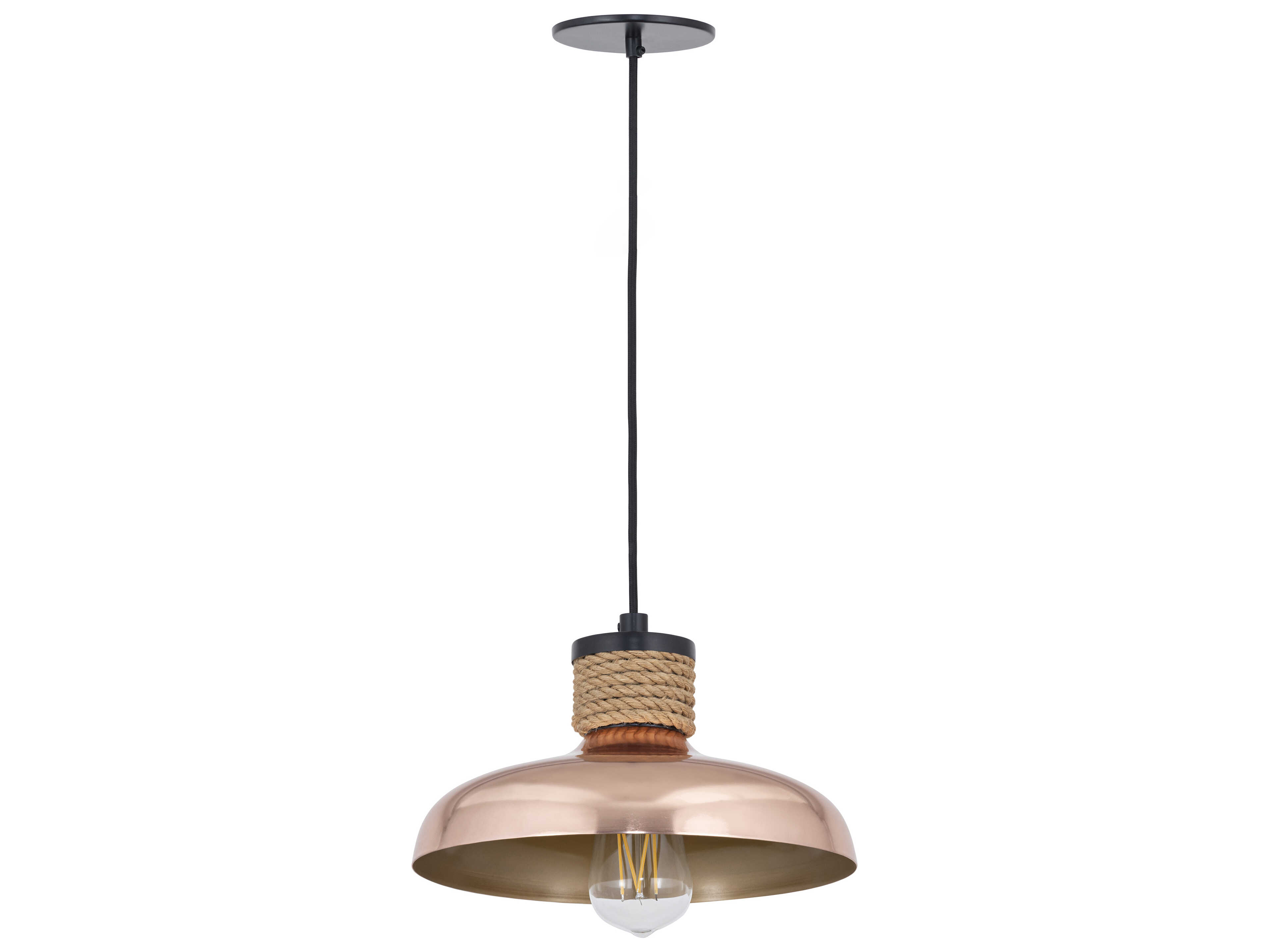 Maxim Lighting Bingham 1-Light Copper Dome Mini Pendant