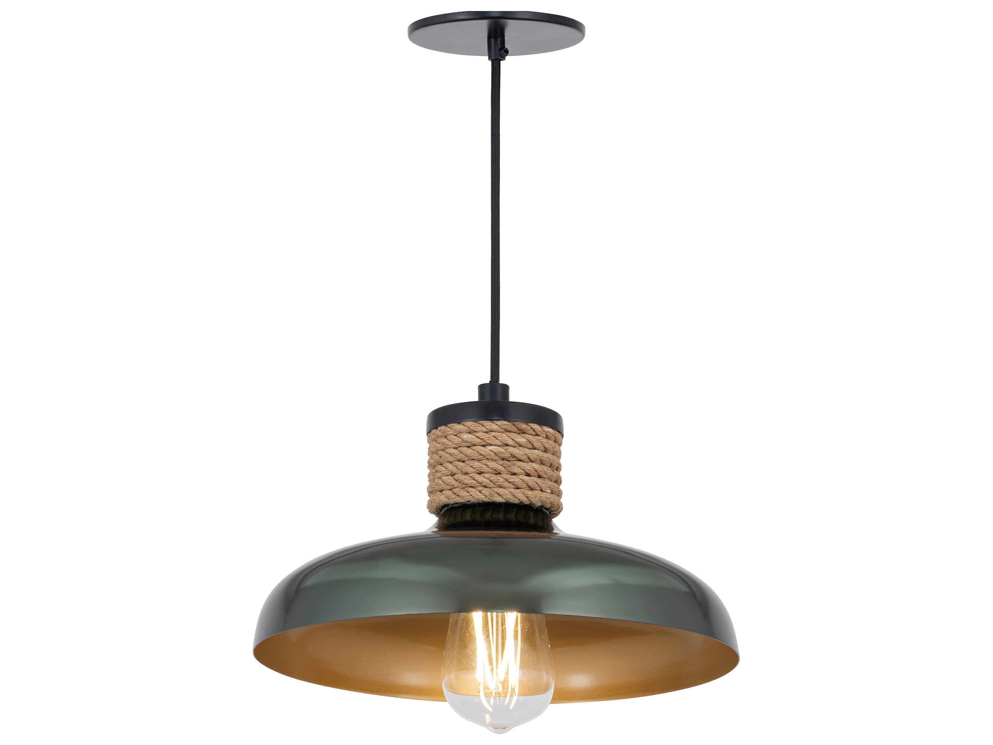 Maxim Lighting Bingham 1-Light June Bug Green Dome Mini Pendant