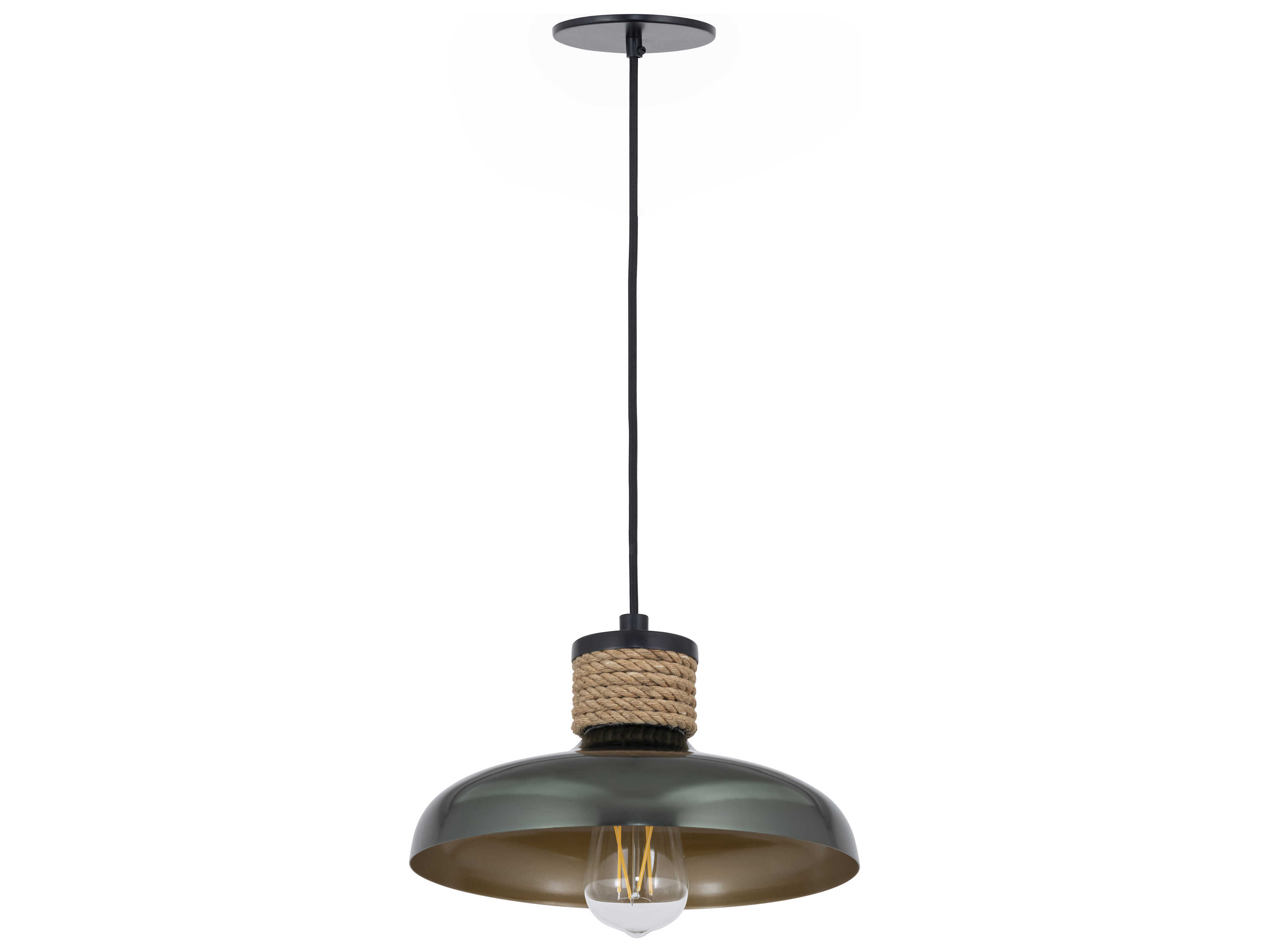 Maxim Lighting Bingham 1-Light June Bug Green Dome Mini Pendant