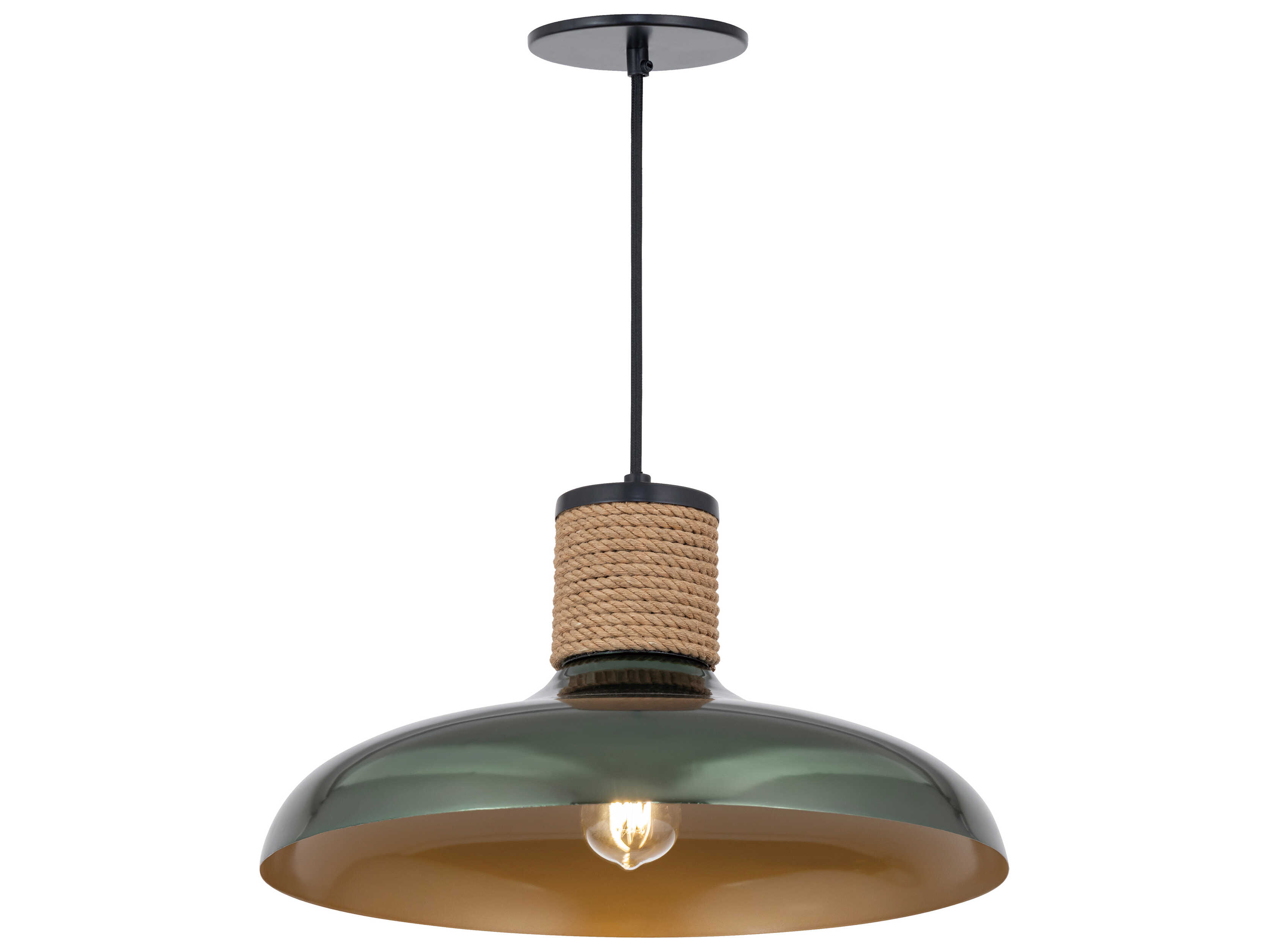 Maxim Lighting Bingham 1-Light June Bug Green Dome Pendant