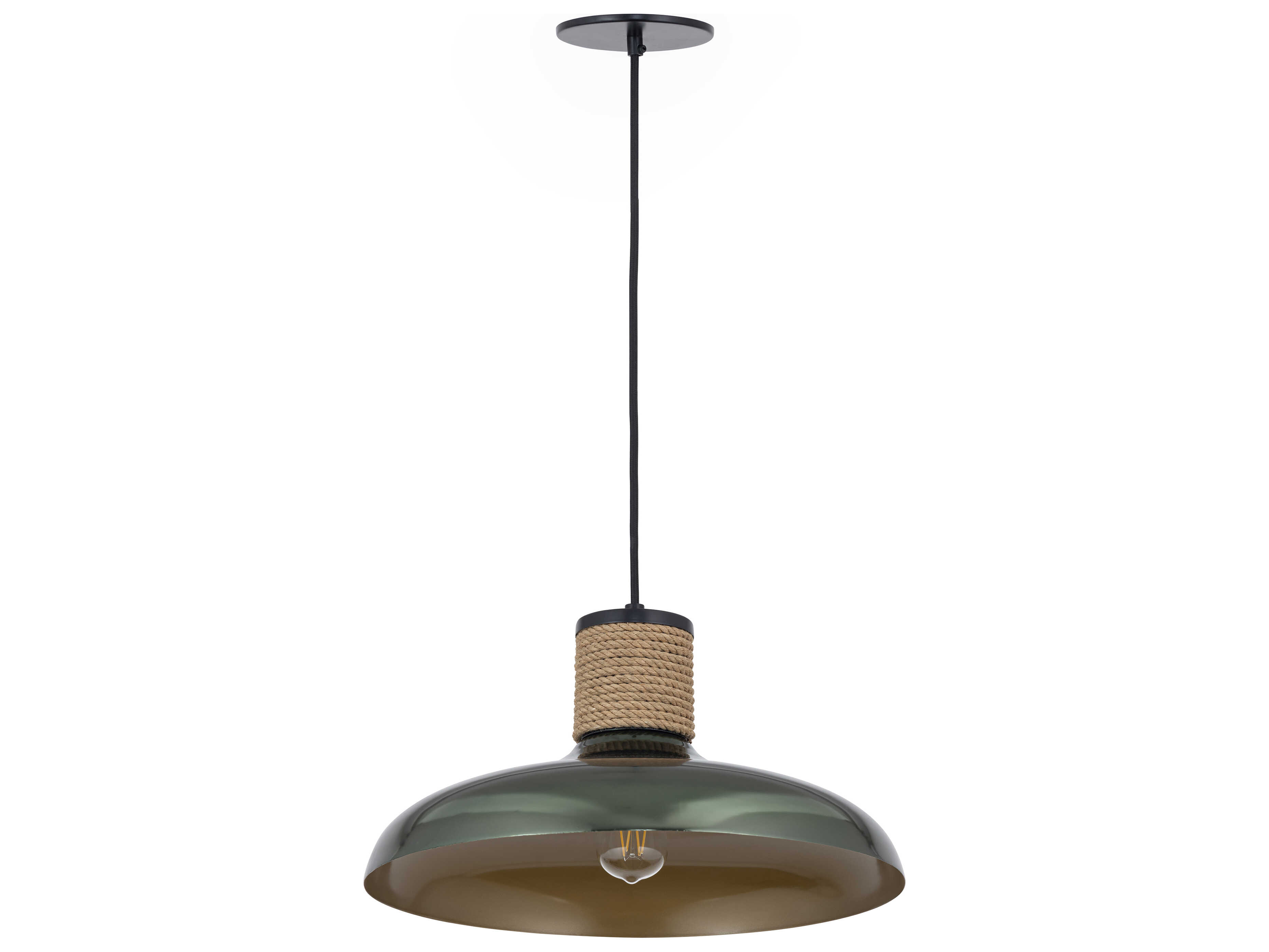 Maxim Lighting Bingham 1-Light June Bug Green Dome Pendant