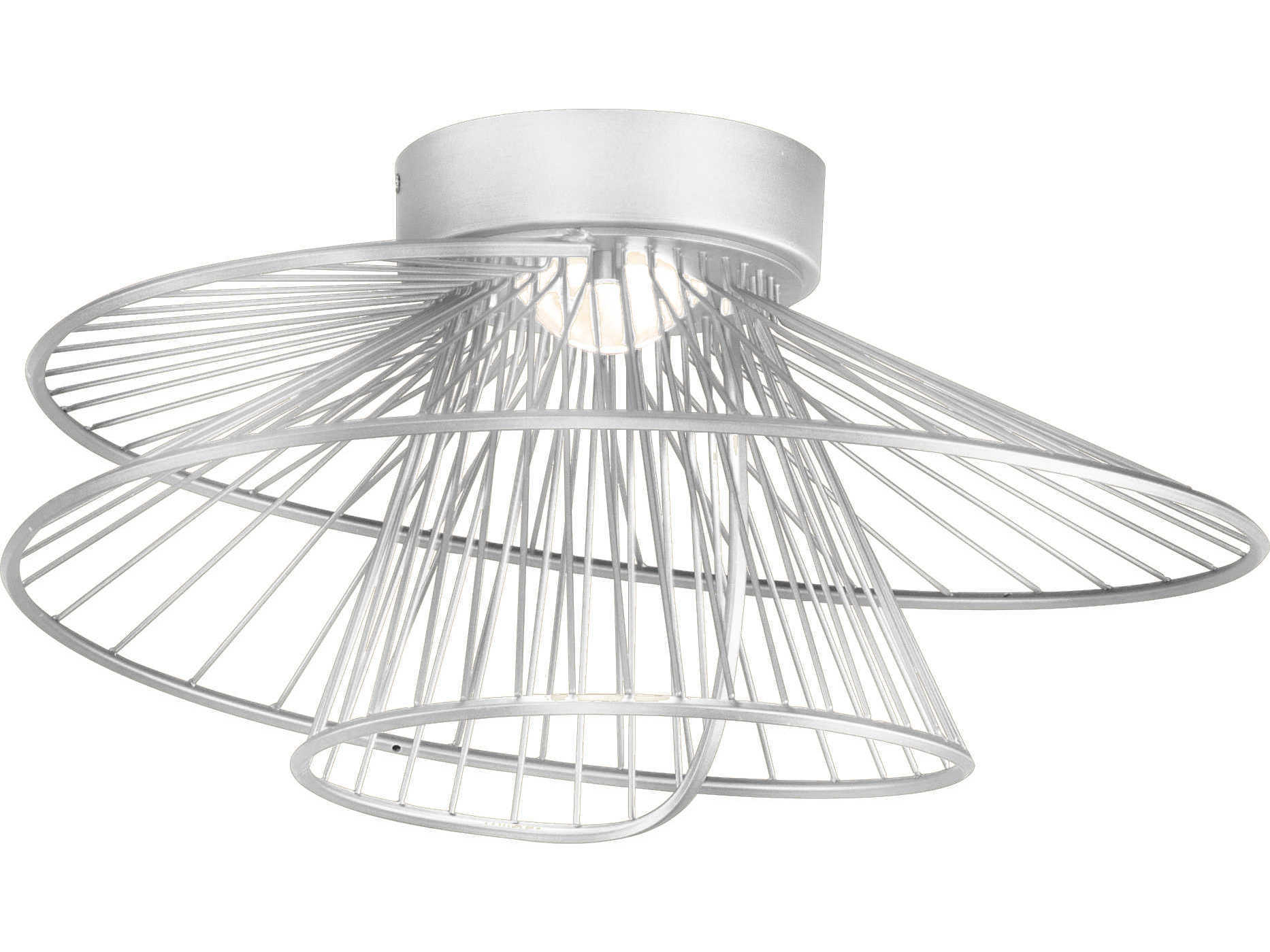 Maxim Lighting Zeta 1-Light Matte White LED Geometric Linear Flush Mount