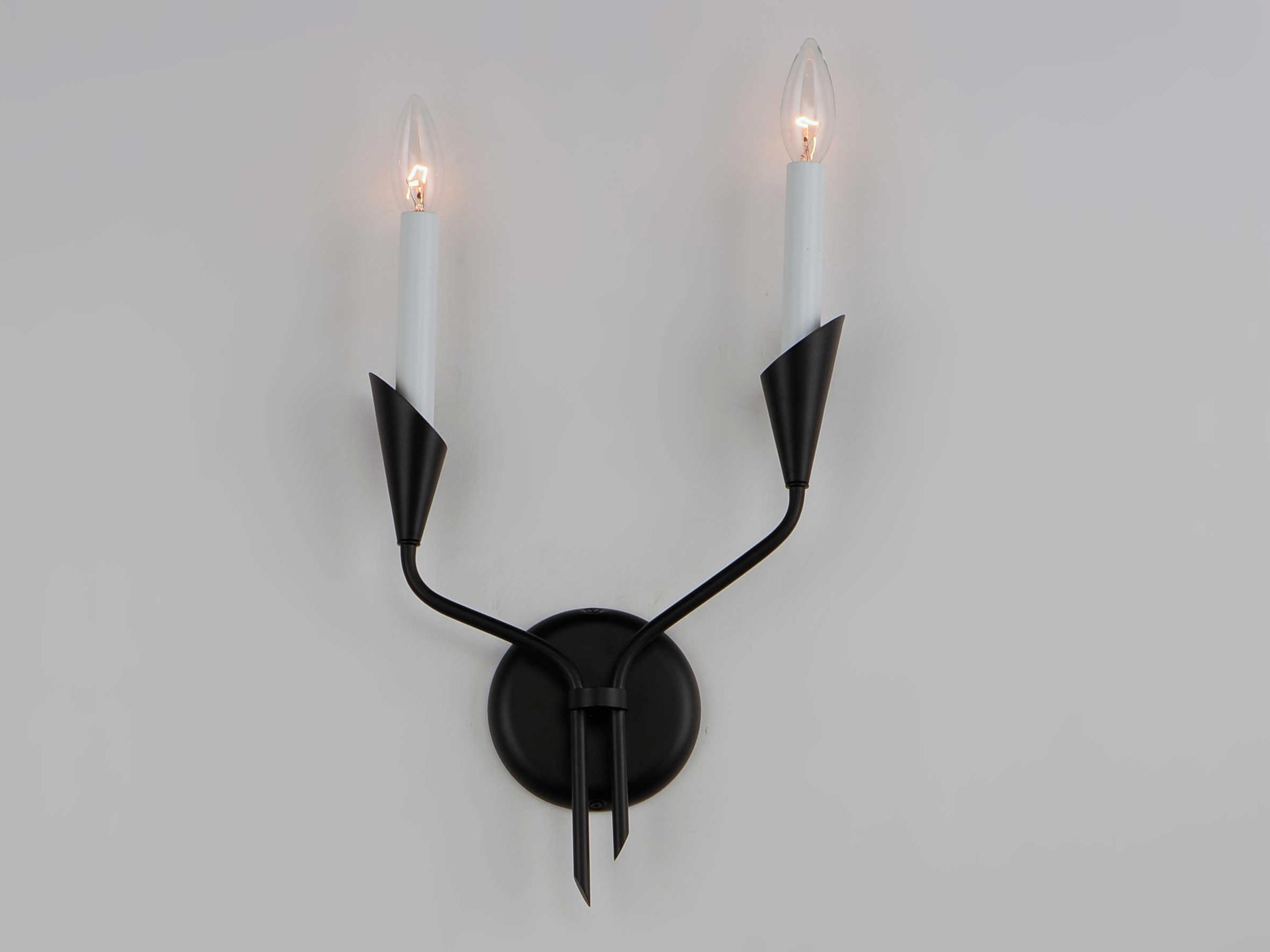 Maxim Lighting Calyx 2-Light Black Wall Sconce