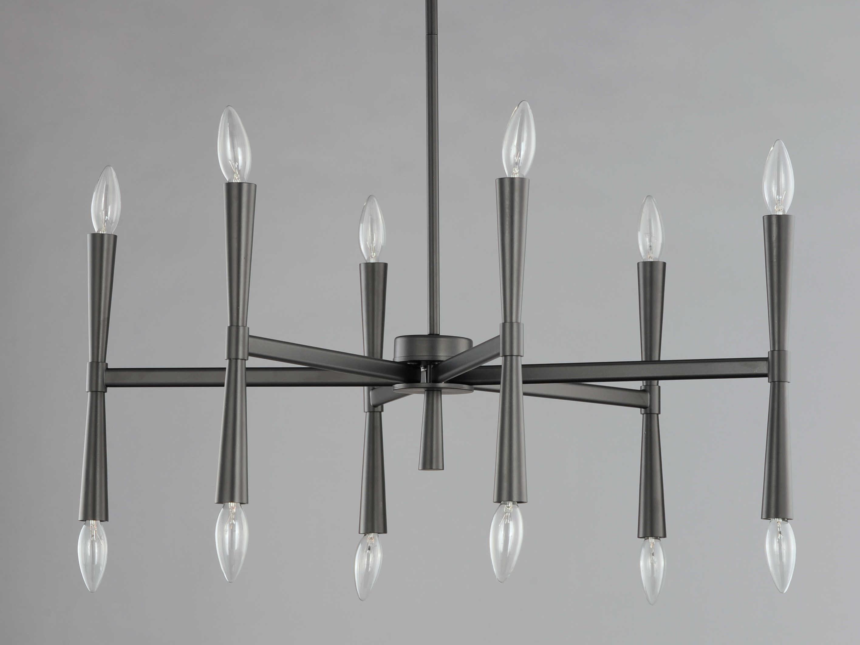 Maxim Lighting Rome 12-Light Black Candelabra Chandelier