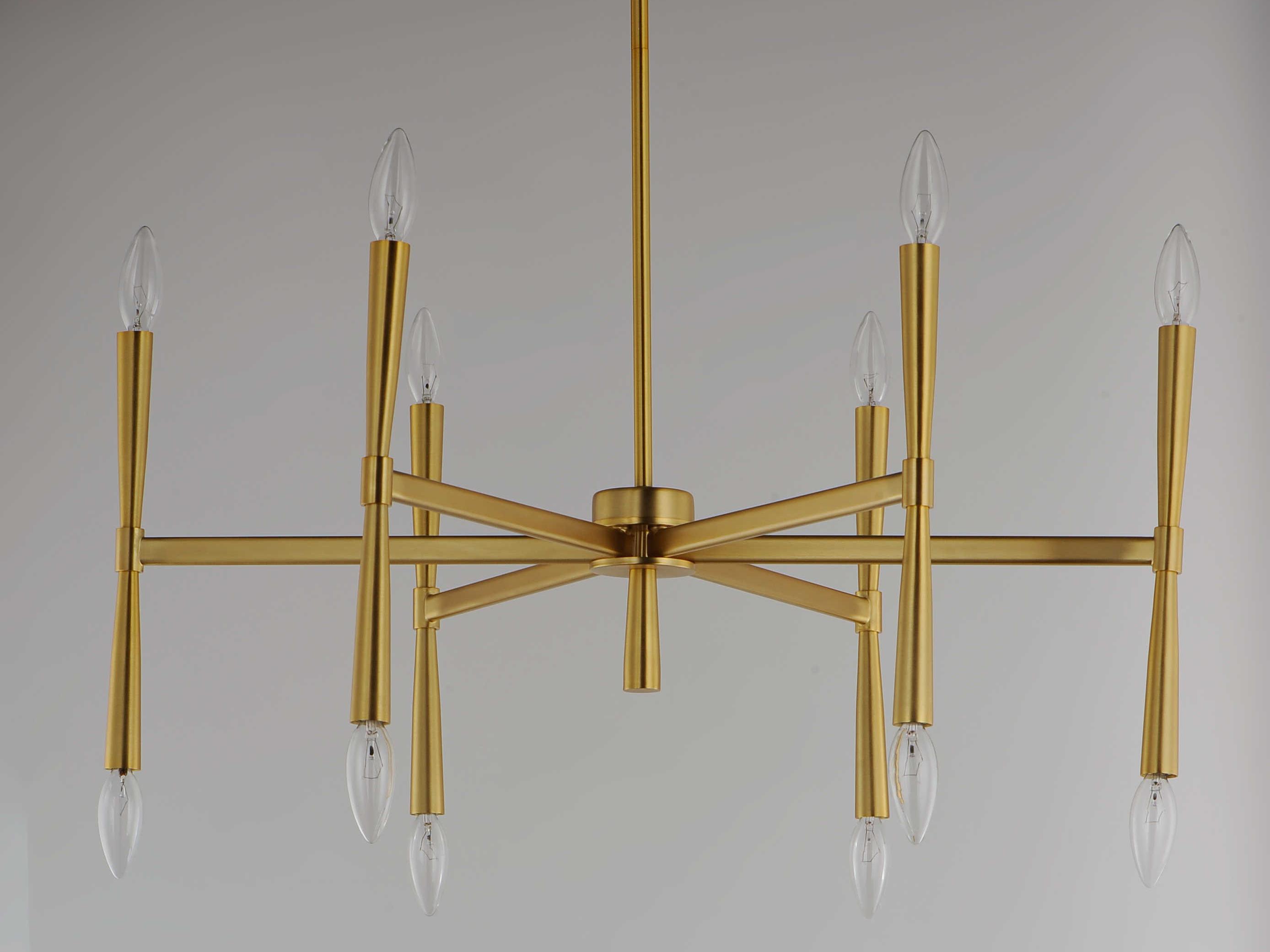 Maxim Lighting Rome 12-Light Satin Brass Candelabra Chandelier
