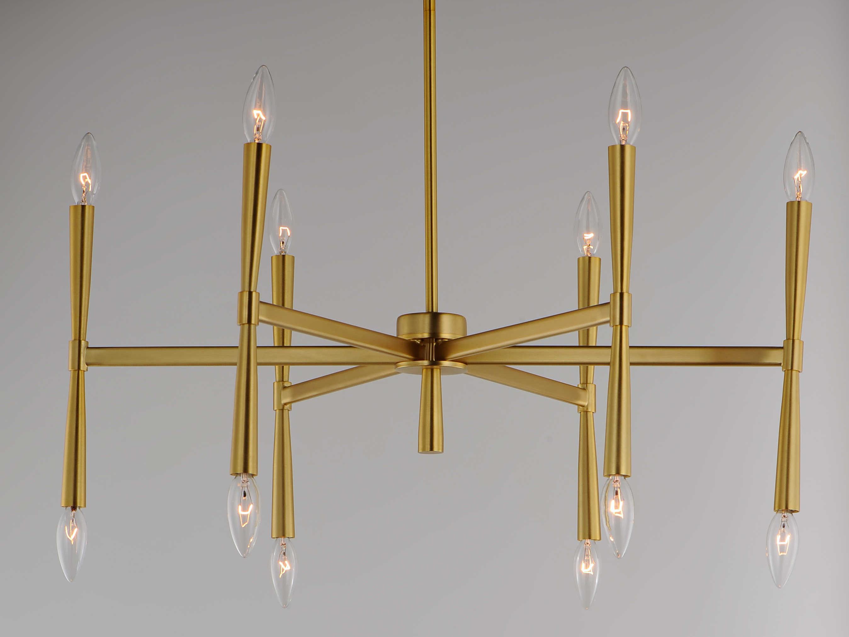 Maxim Lighting Rome 12-Light Satin Brass Candelabra Chandelier