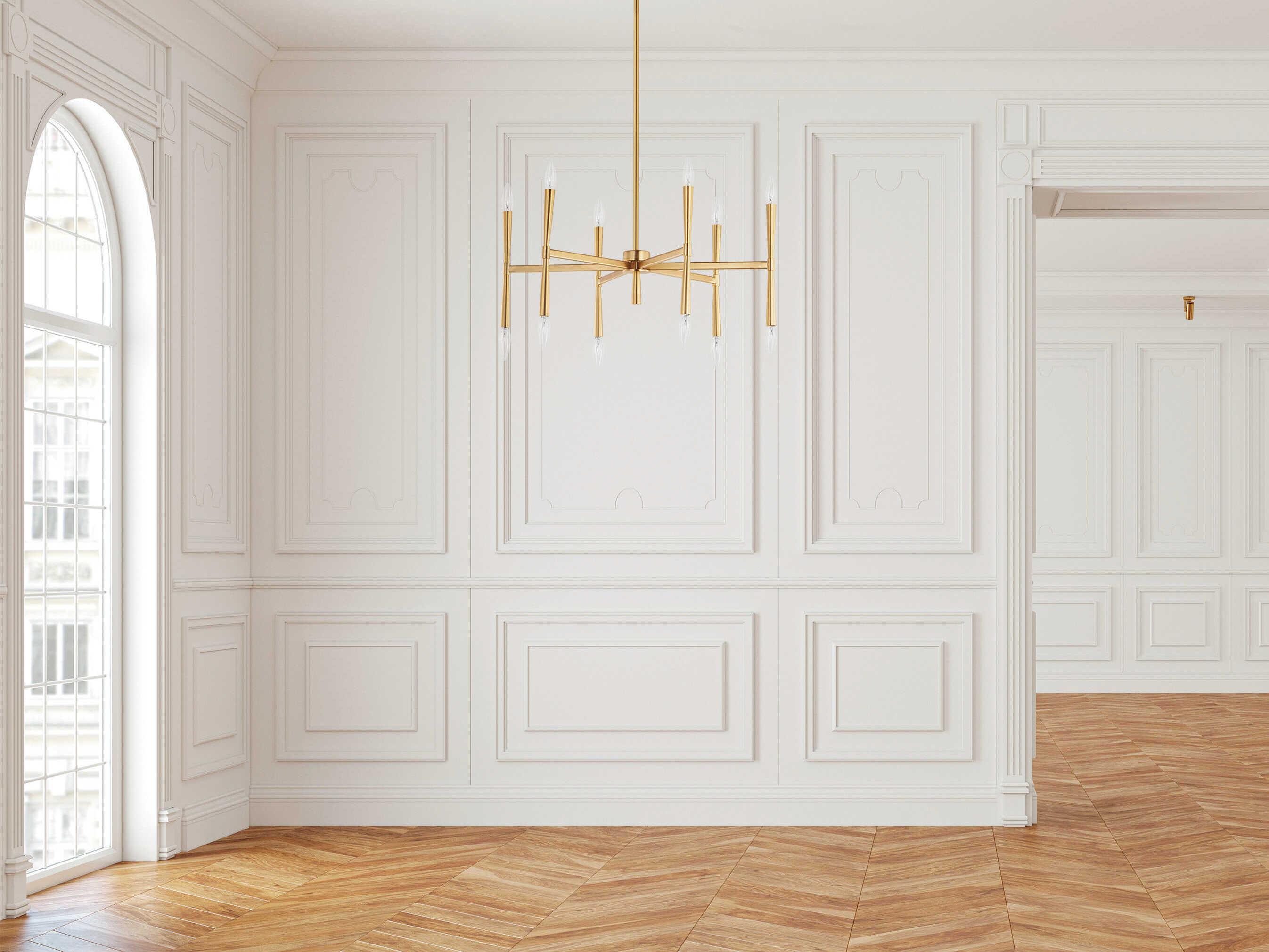 Maxim Lighting Rome 12-Light Satin Brass Candelabra Chandelier