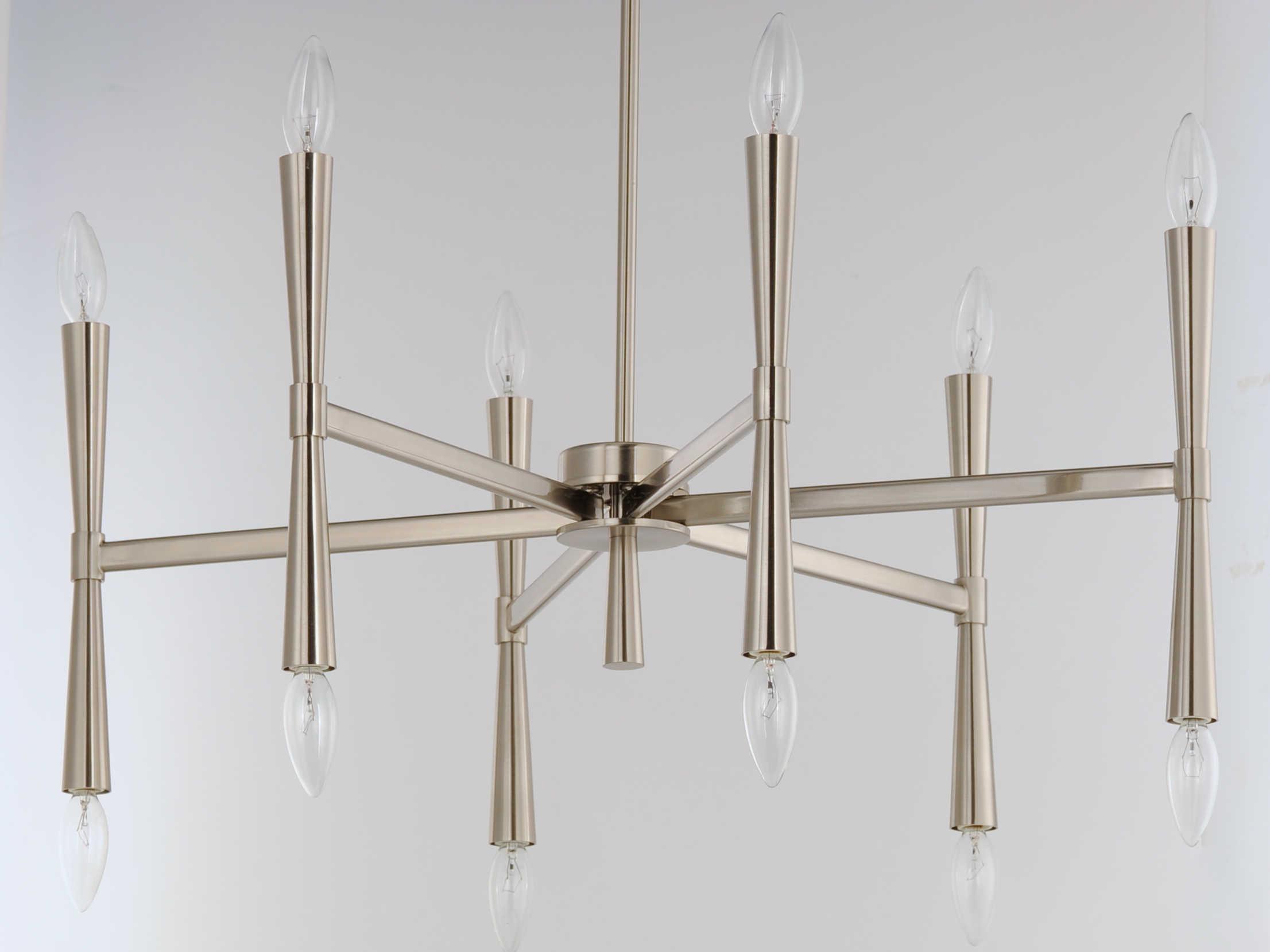 Maxim Lighting Rome 12-Light Satin Nickel Candelabra Chandelier