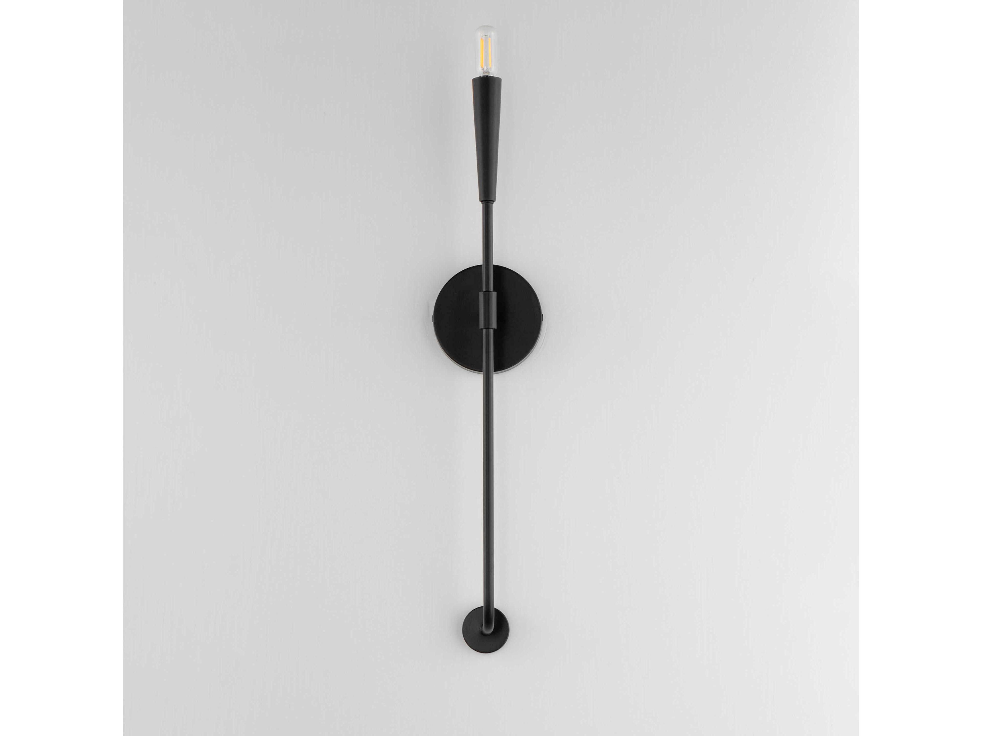 Maxim Lighting Vela 1-Light Black Wall Sconce