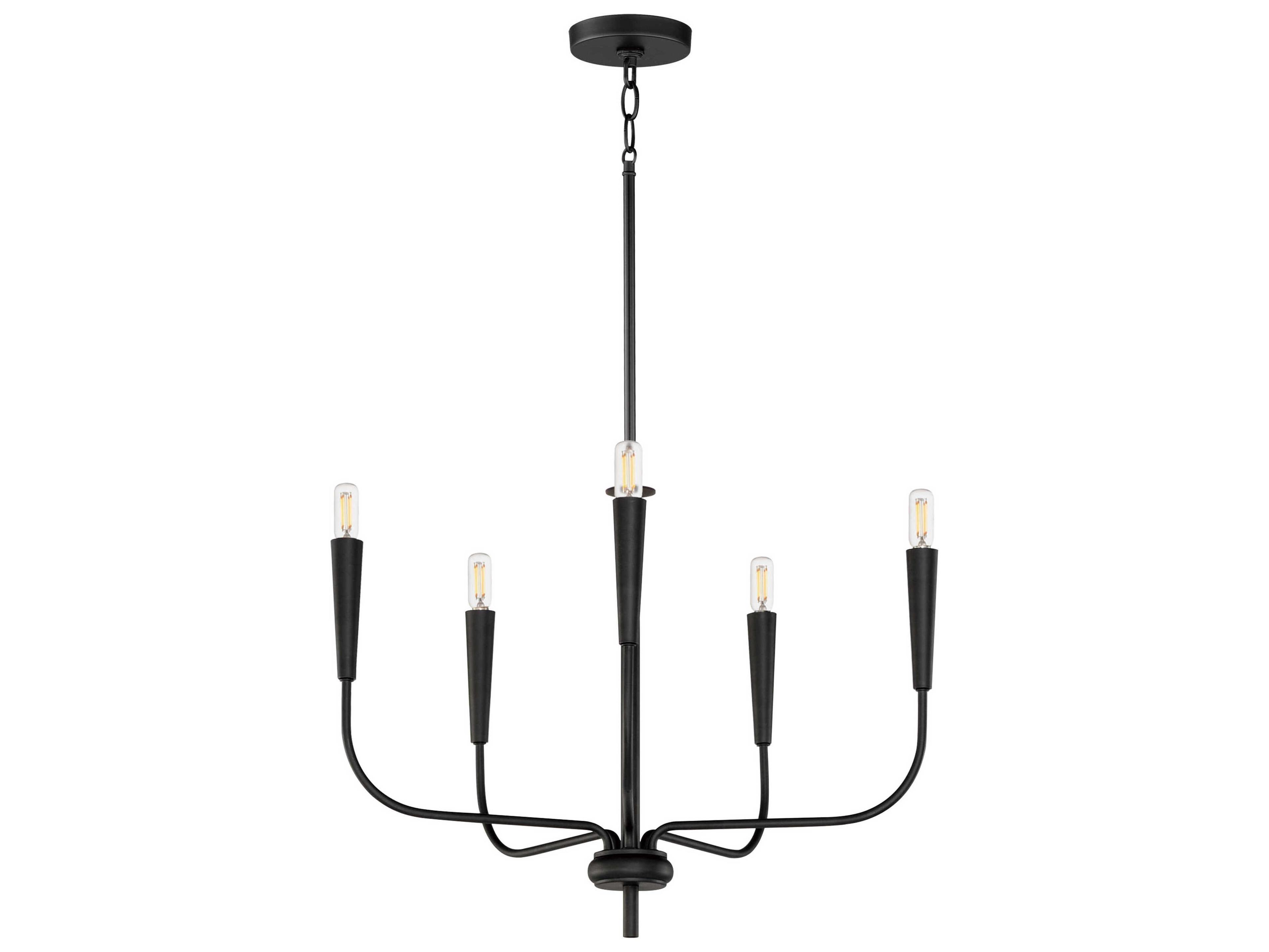 Maxim Lighting Vela 5-Light Black Candelabra Chandelier