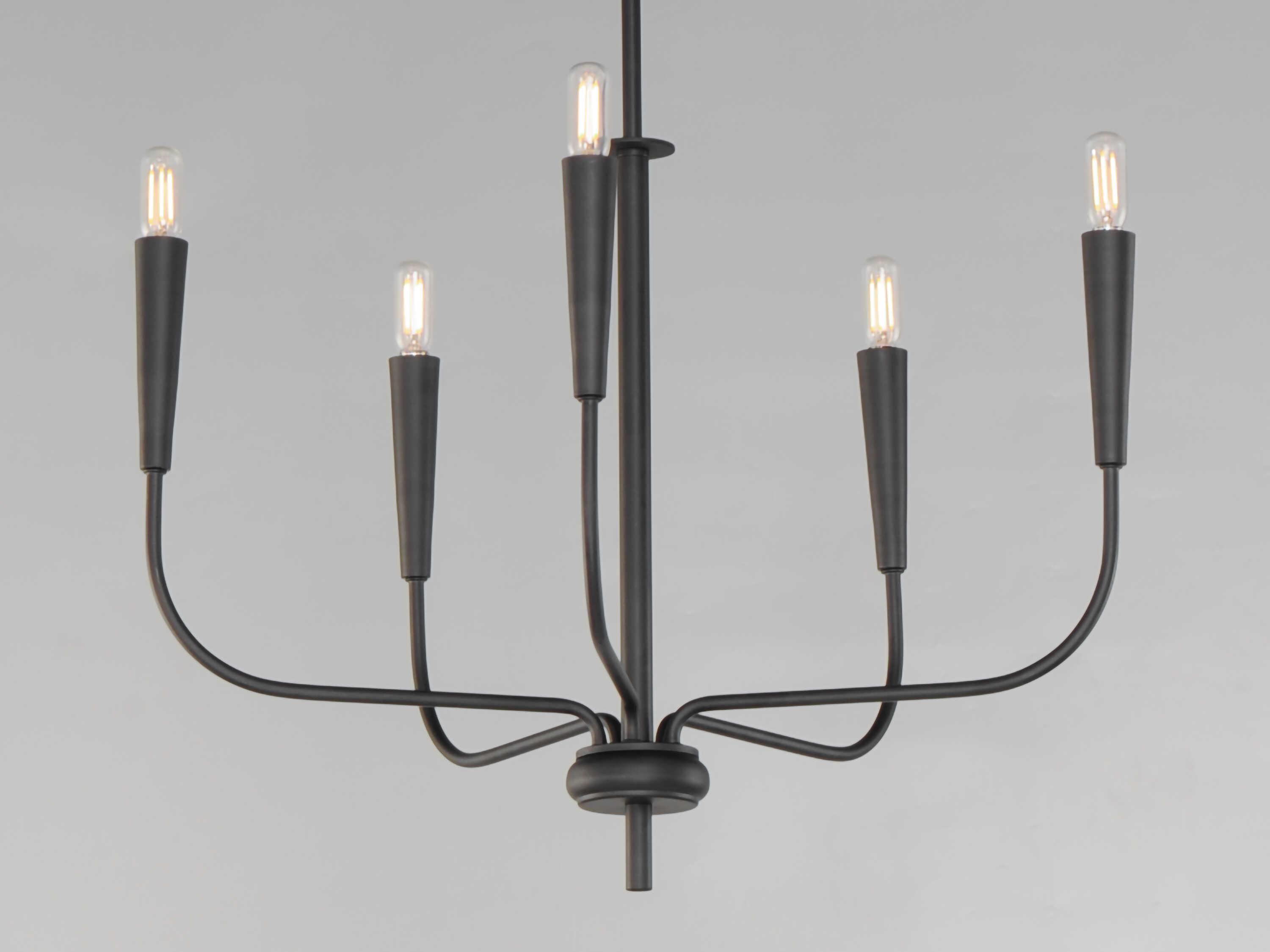 Maxim Lighting Vela 5-Light Black Candelabra Chandelier