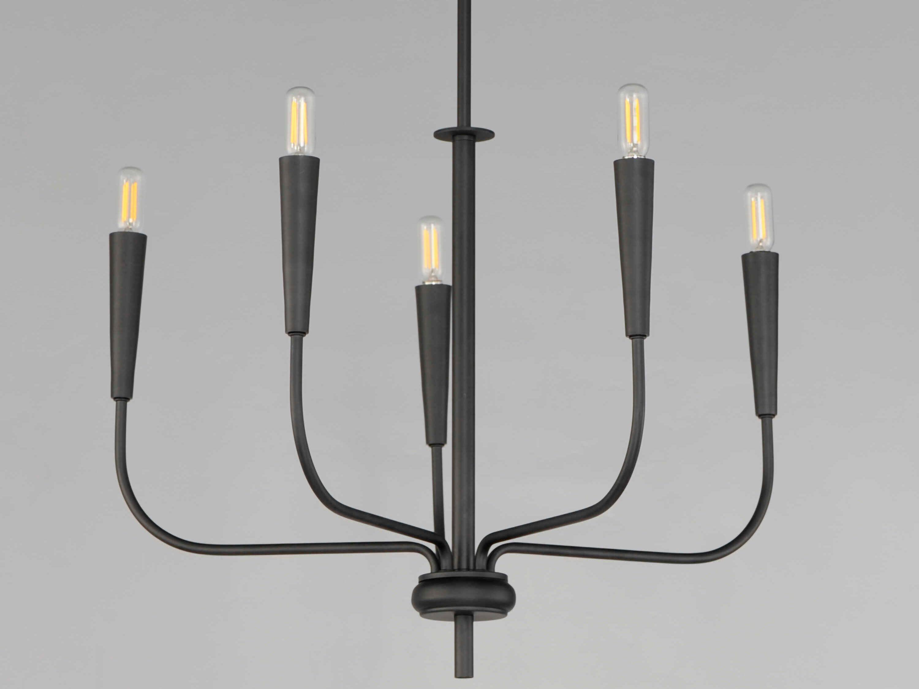Maxim Lighting Vela 5-Light Black Candelabra Chandelier