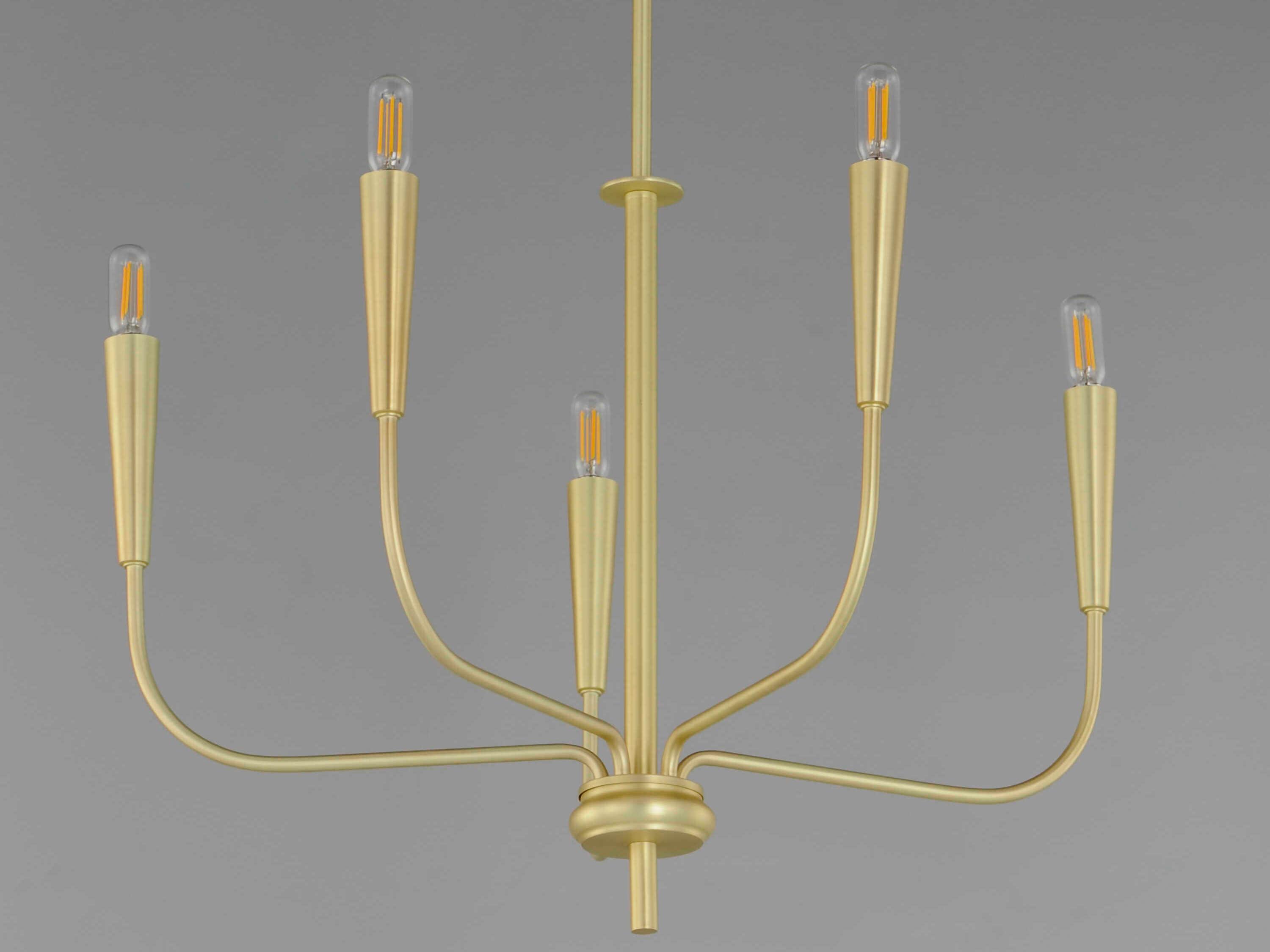 Maxim Lighting Vela 5-Light Satin Brass Candelabra Chandelier