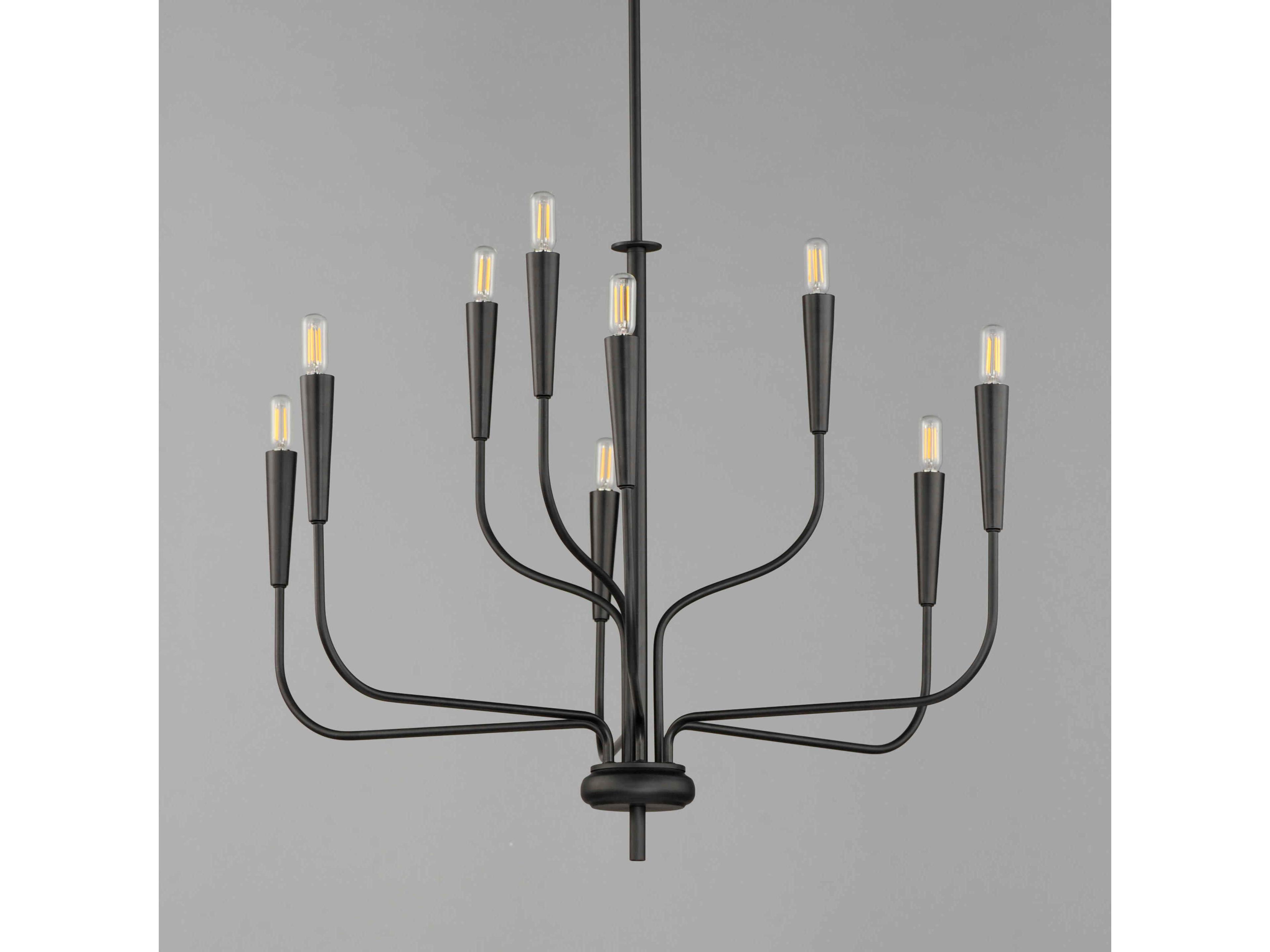 Maxim Lighting Vela 9-Light Black Candelabra Chandelier