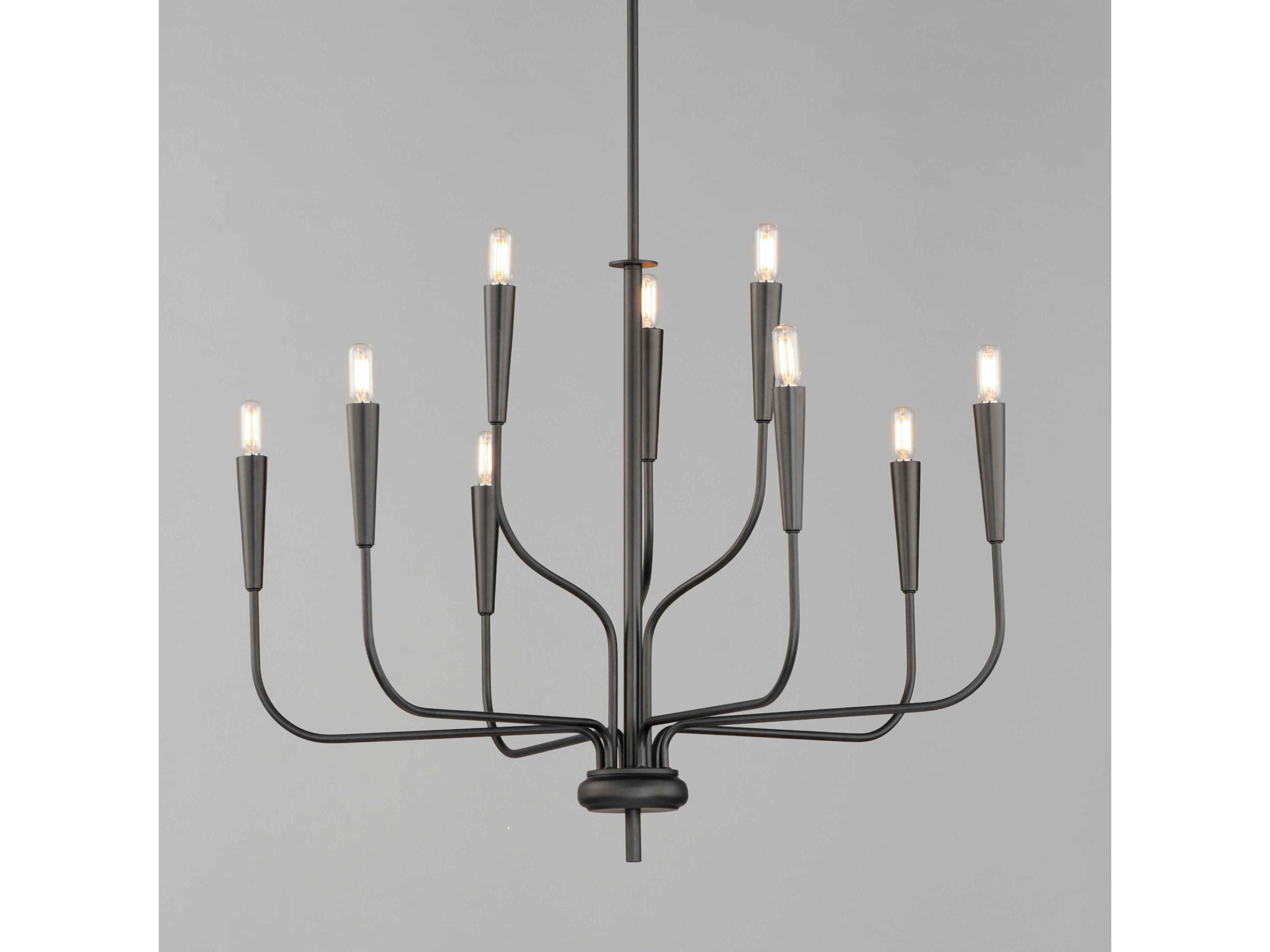 Maxim Lighting Vela 9-Light Black Candelabra Chandelier