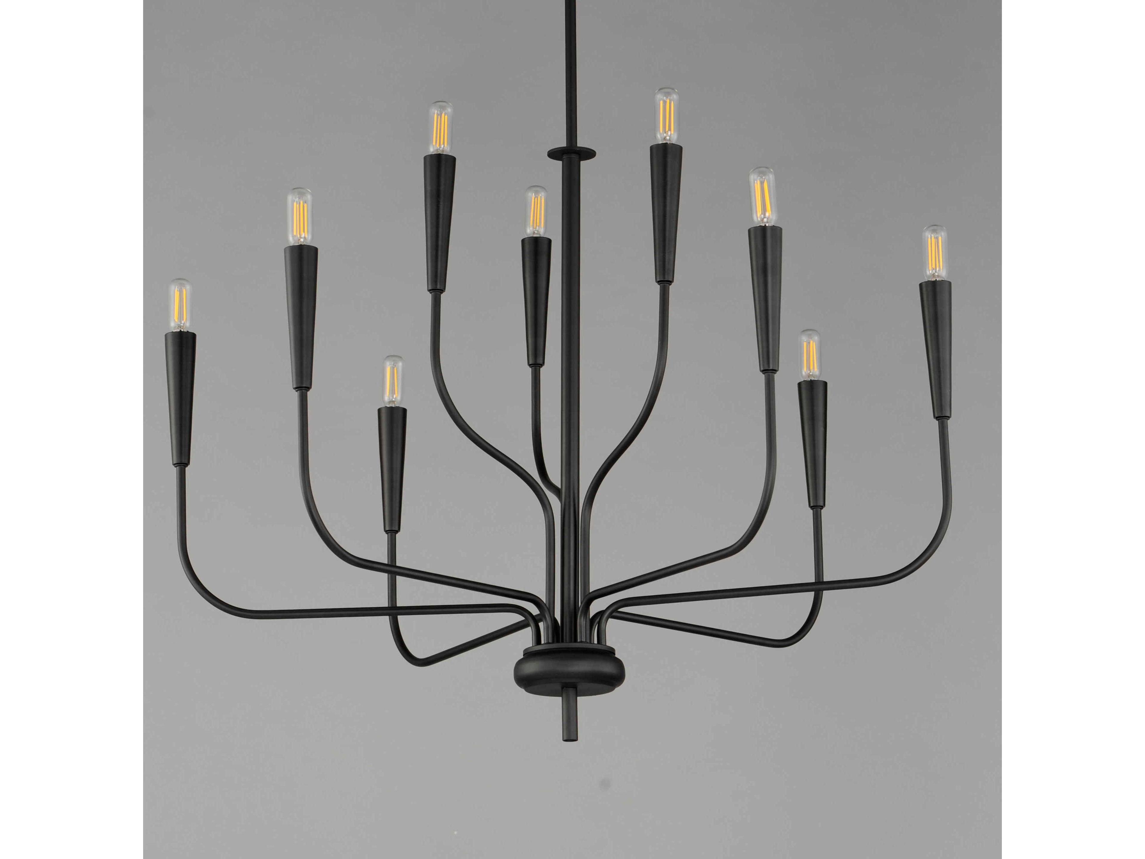 Maxim Lighting Vela 9-Light Black Candelabra Chandelier