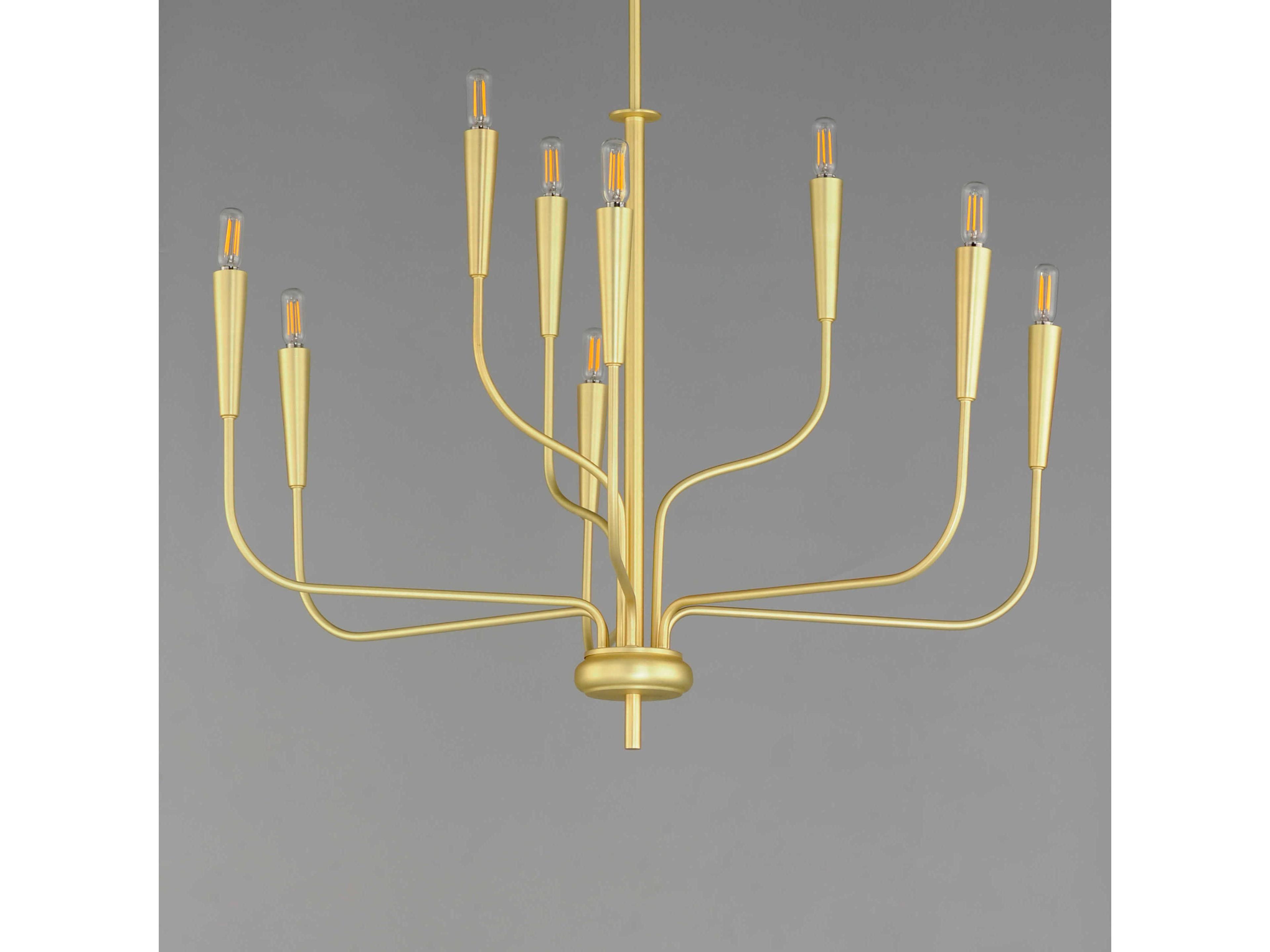Maxim Lighting Vela 9-Light Satin Brass Candelabra Chandelier