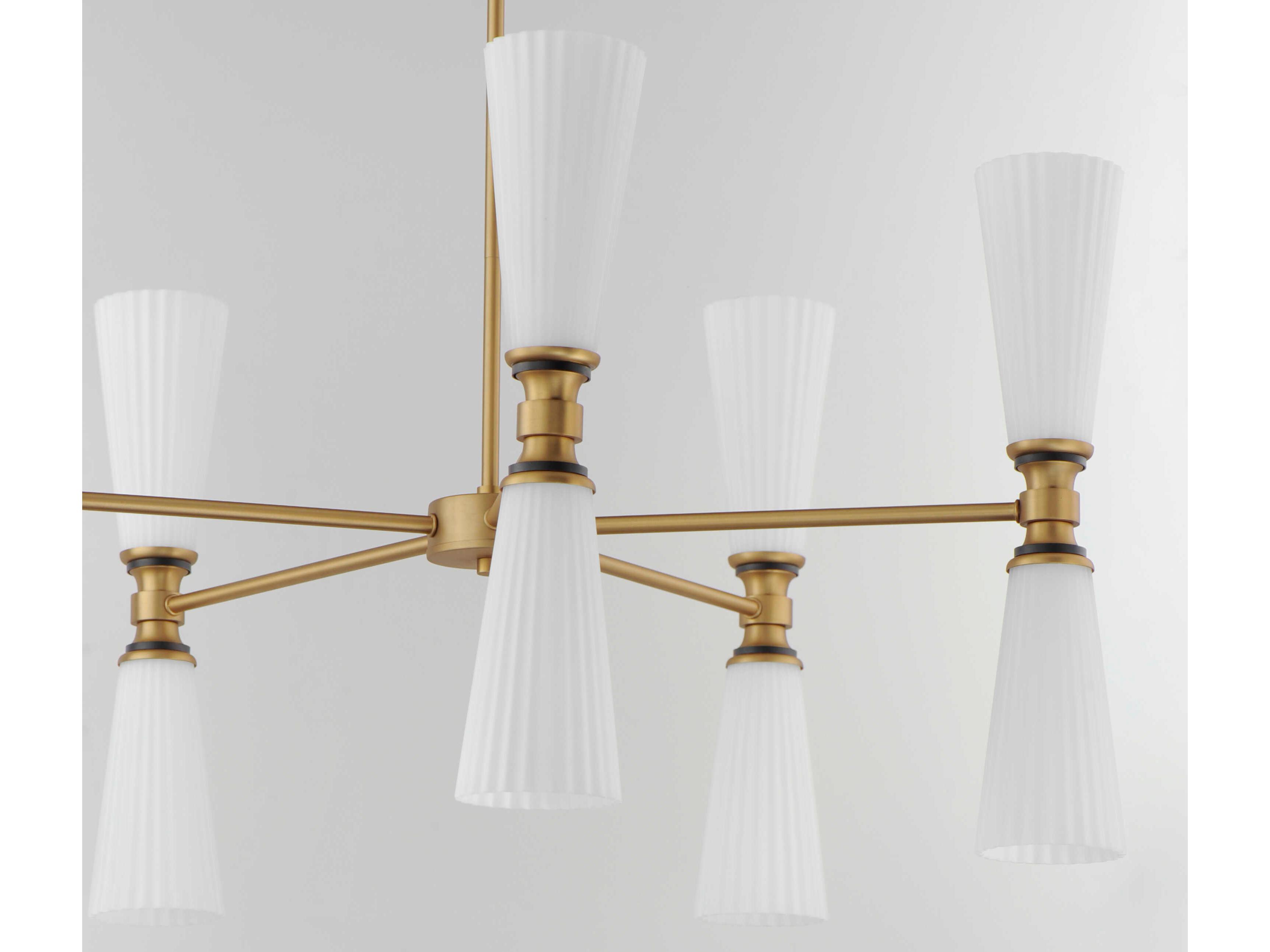 Maxim Lighting Krevat 10-Light Black Natural Aged Brass Chandelier