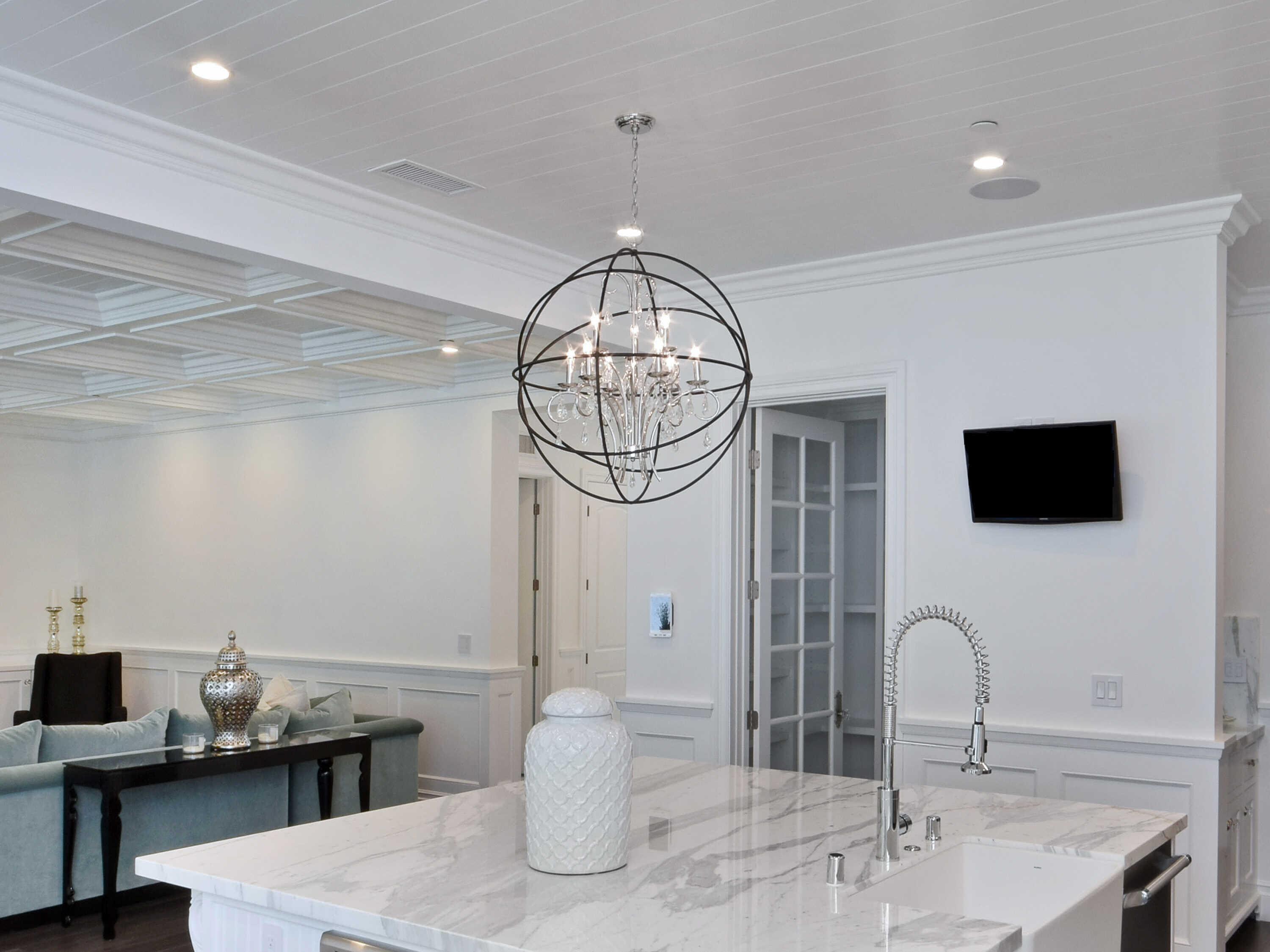 Maxim Lighting Orbit 6-Light Oil Rubbed Bronze Crystal Glass Candelabra Globe Chandelier