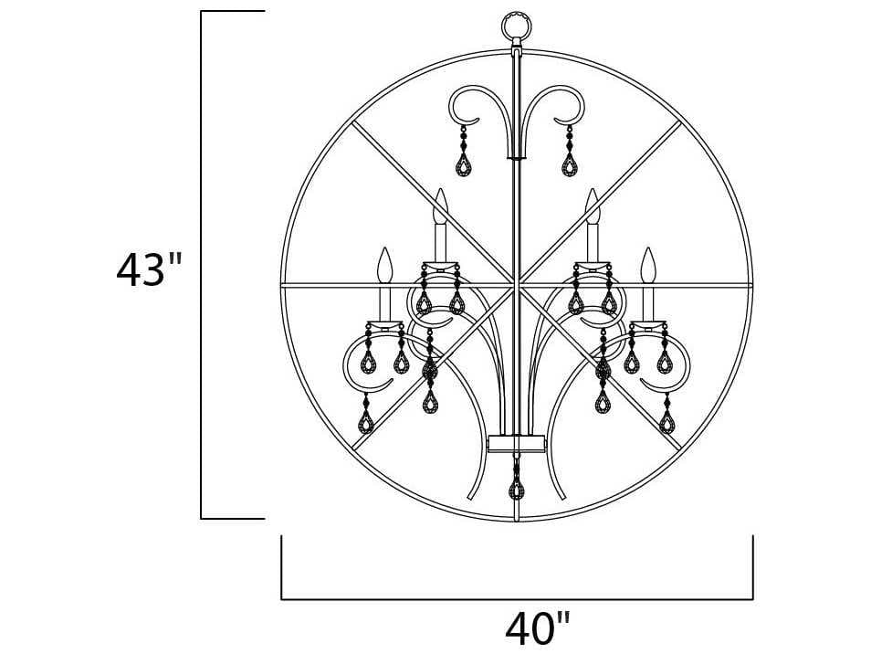 Maxim Lighting Orbit 12-Light Oil Rubbed Bronze Crystal Candelabra Globe Chandelier