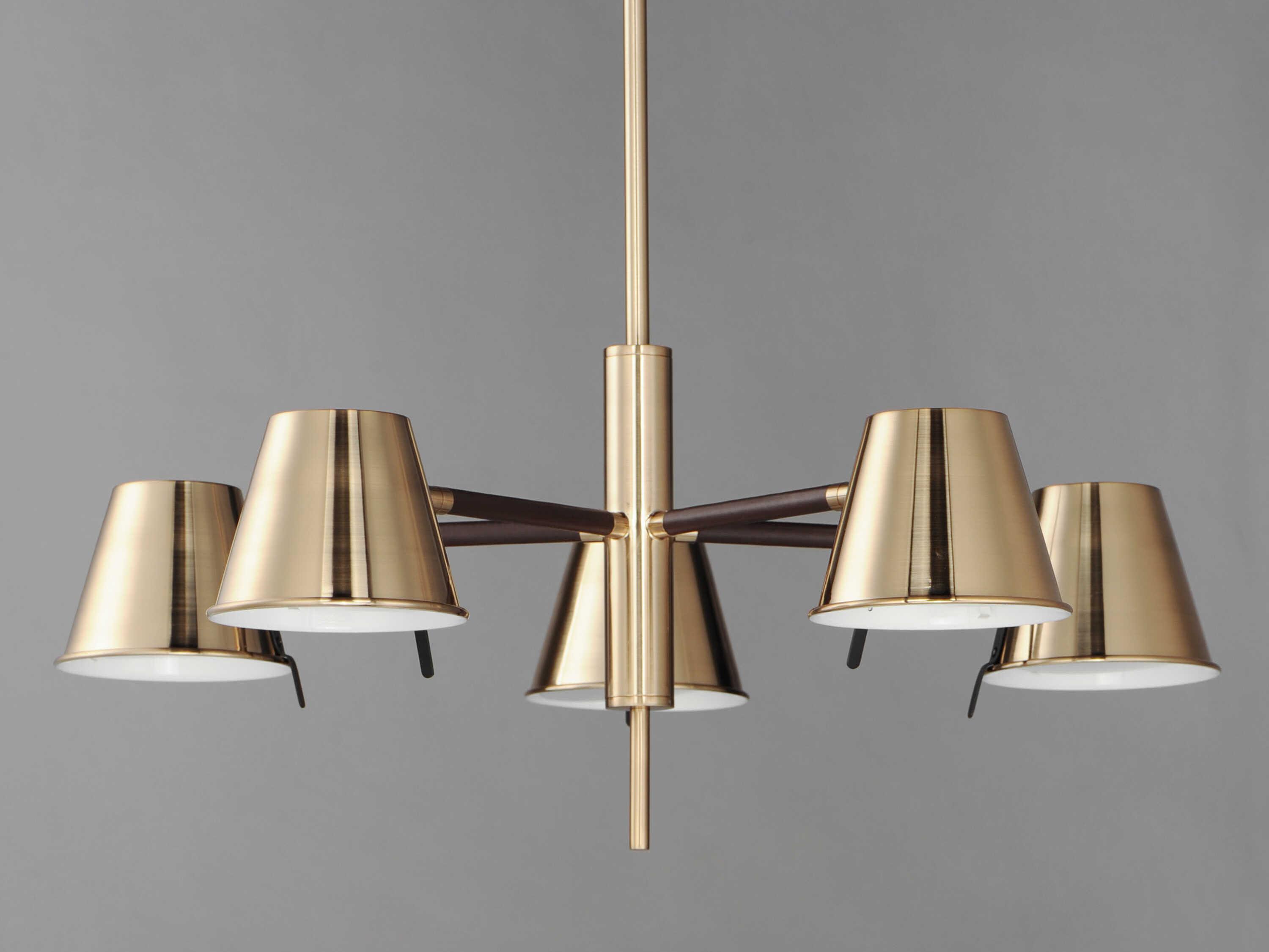 Maxim Lighting Carlo 5-Light Dark Bronze Heritage Brass LED Chandelier