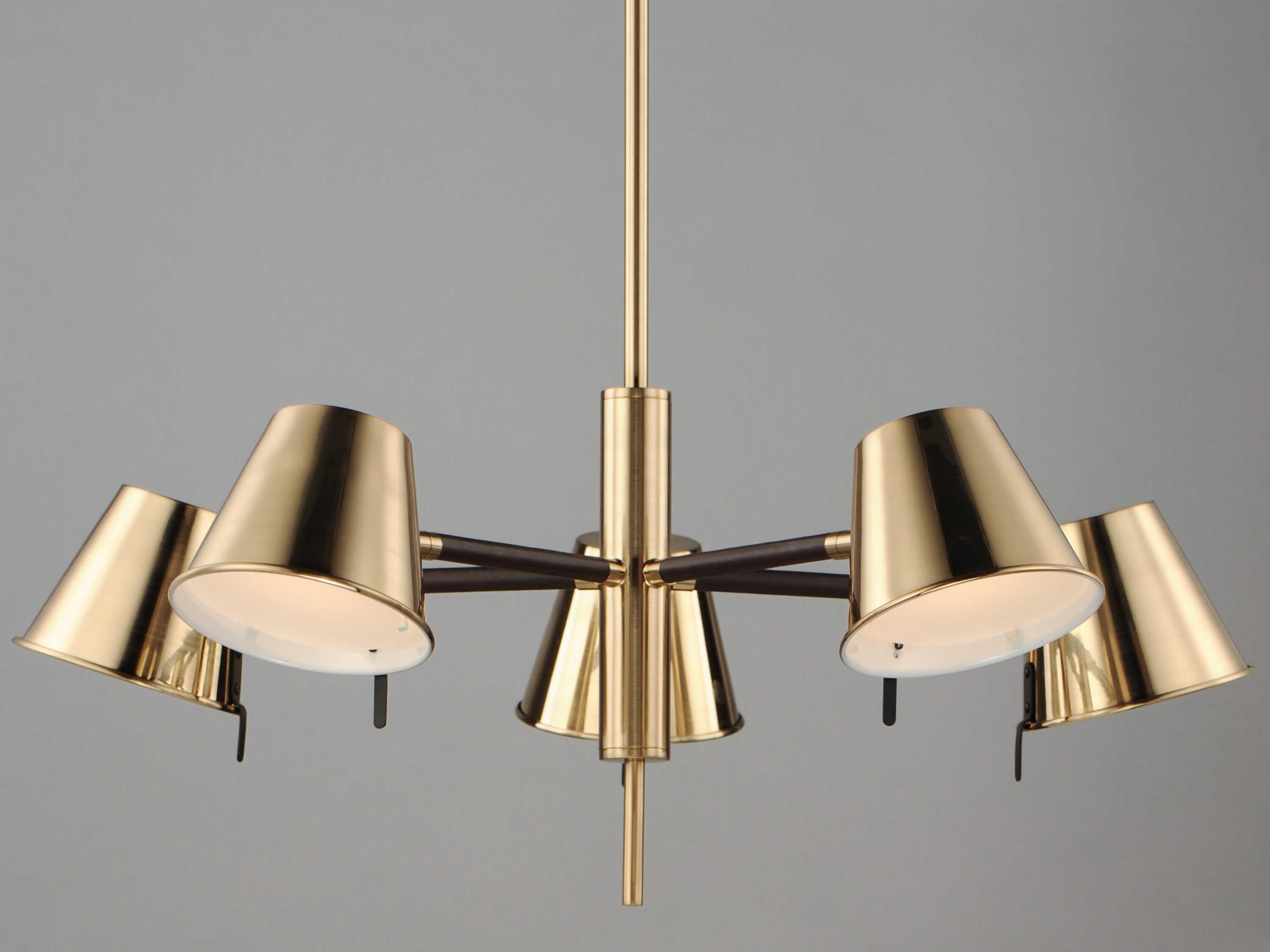 Maxim Lighting Carlo 5-Light Dark Bronze Heritage Brass LED Chandelier