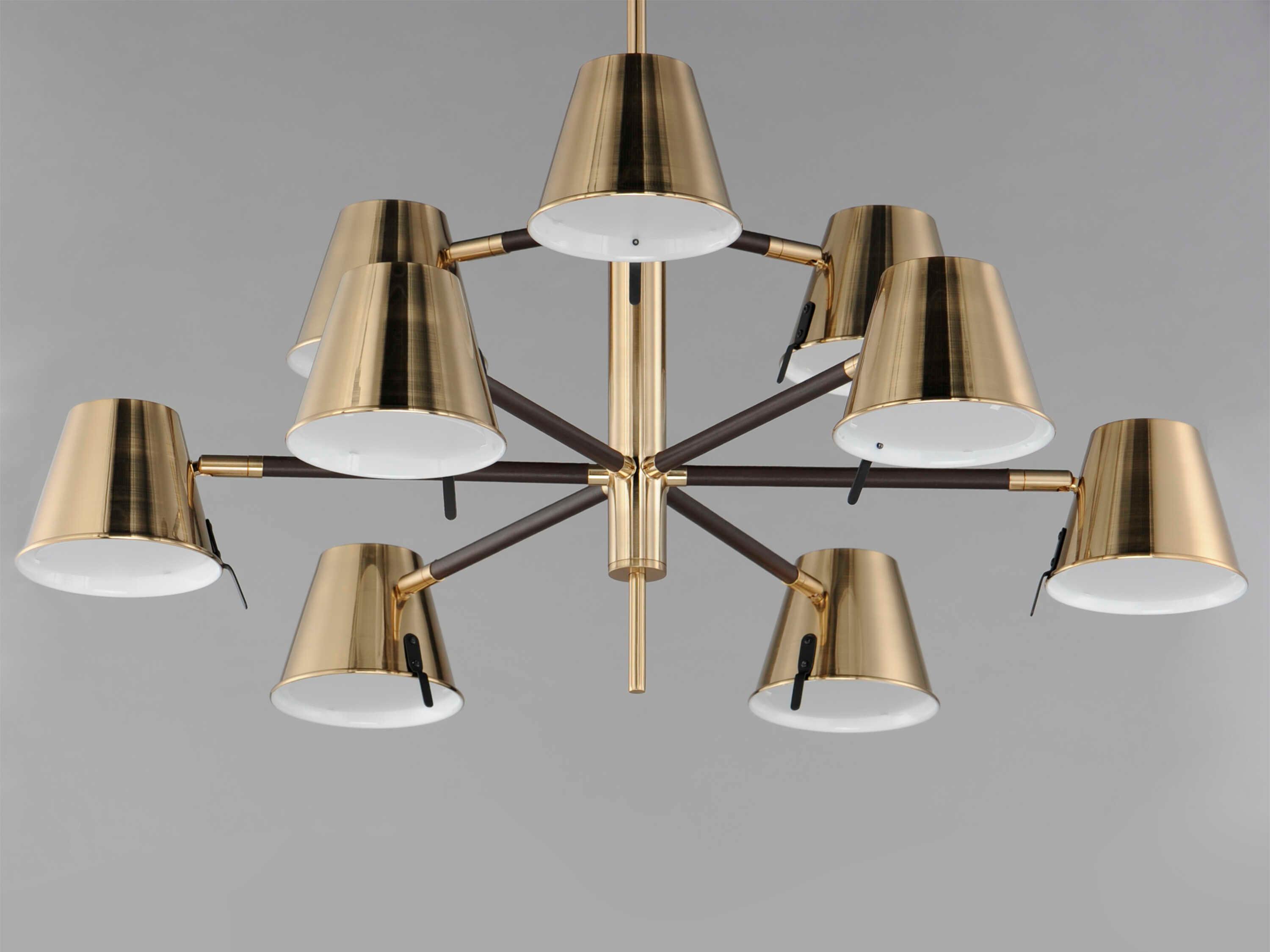 Maxim Lighting Carlo 9-Light Dark Bronze Heritage Brass LED Chandelier