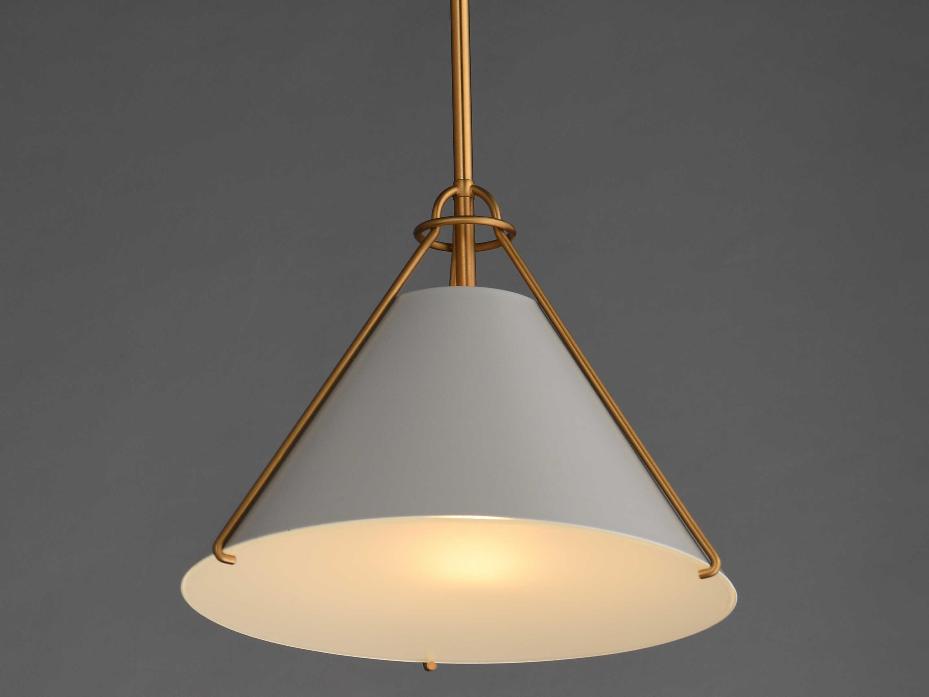 Maxim Lighting Lucas 1-Light Light French Gray Natural Aged Brass Pendant