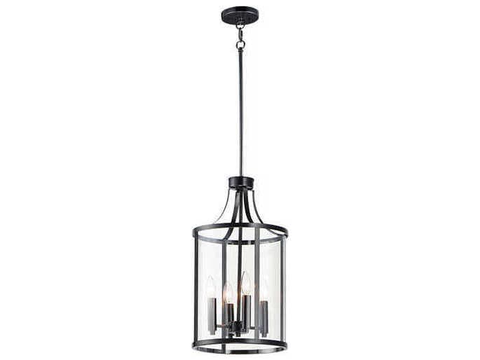 Maxim Lighting Sentinel 4-Light Black Clear Mini Pendant