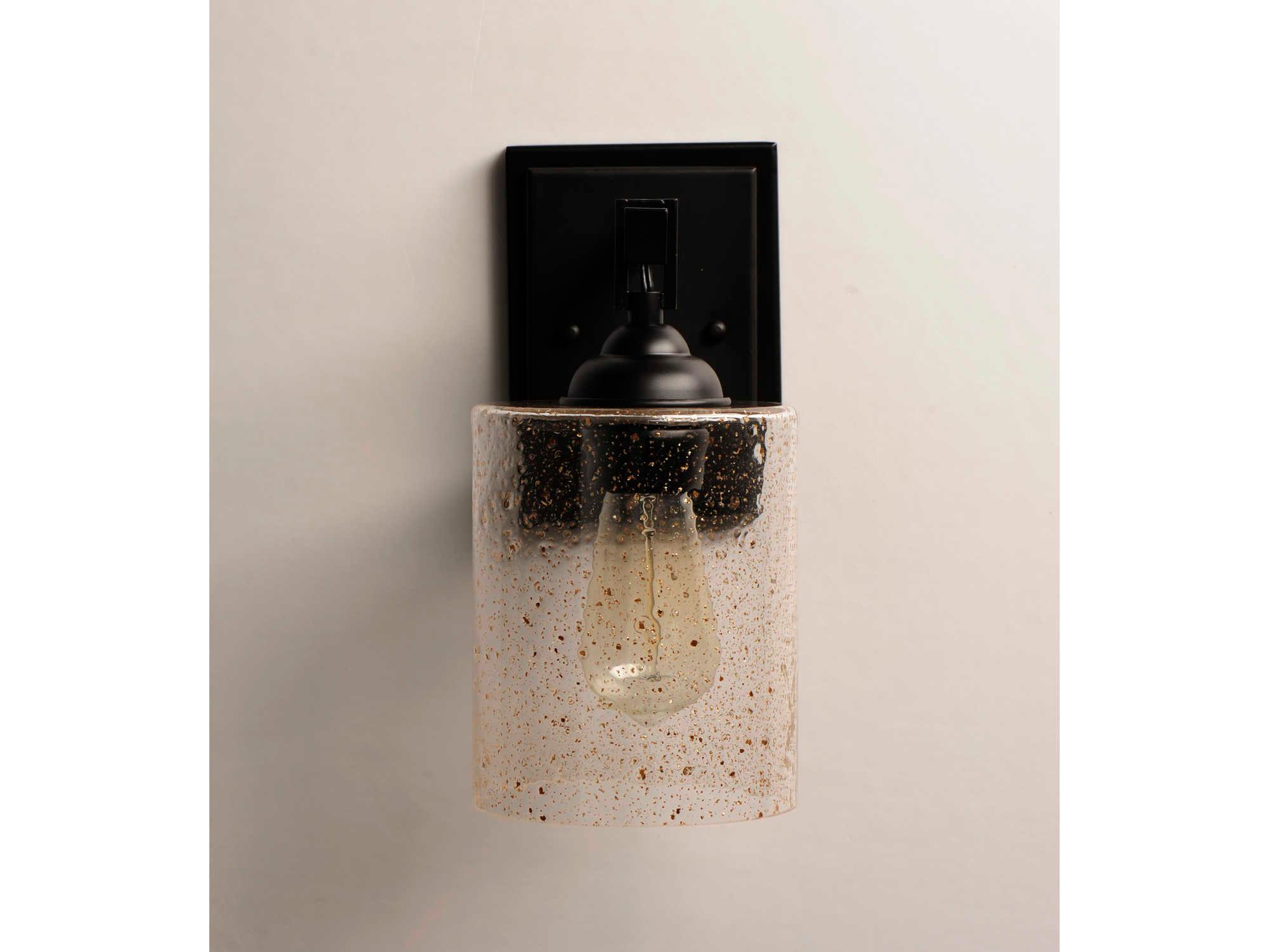 Maxim Lighting Stonehenge 1-Light Bronze Glass Wall Sconce