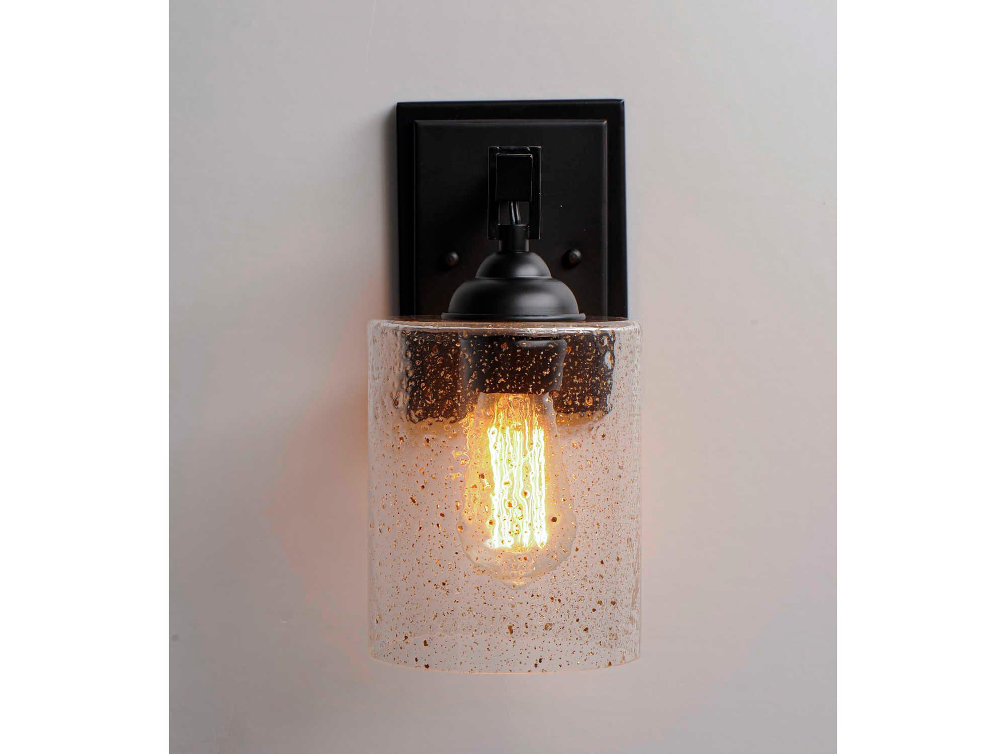 Maxim Lighting Stonehenge 1-Light Bronze Glass Wall Sconce