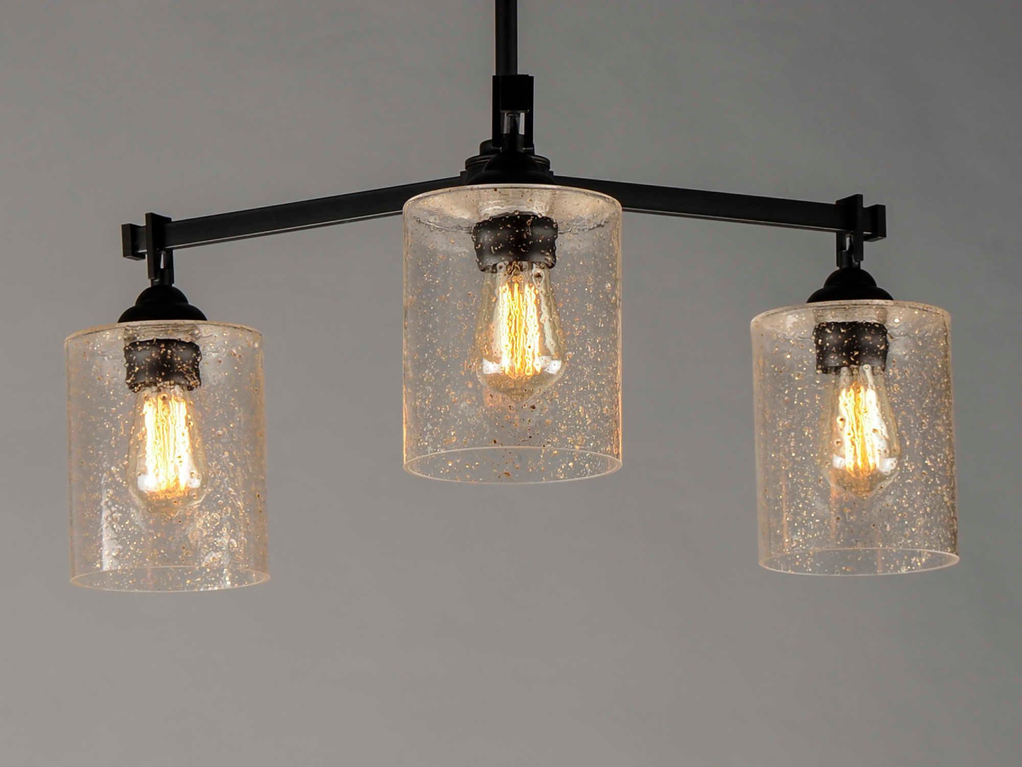 Maxim Lighting Stonehenge 3-Light Bronze Glass Cylinder Chandelier