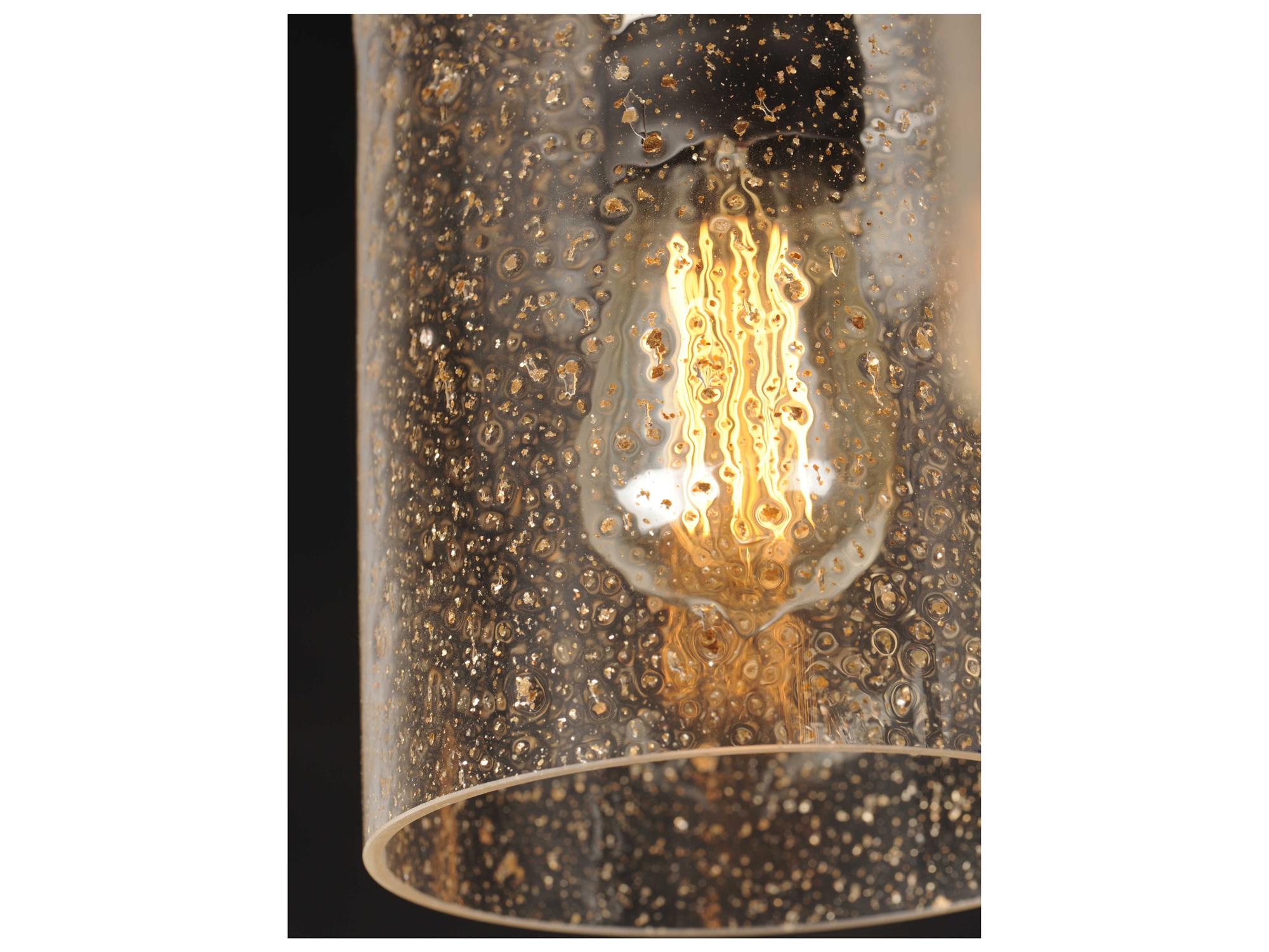 Maxim Lighting Stonehenge 1-Light Bronze Glass Cylinder Mini Pendant