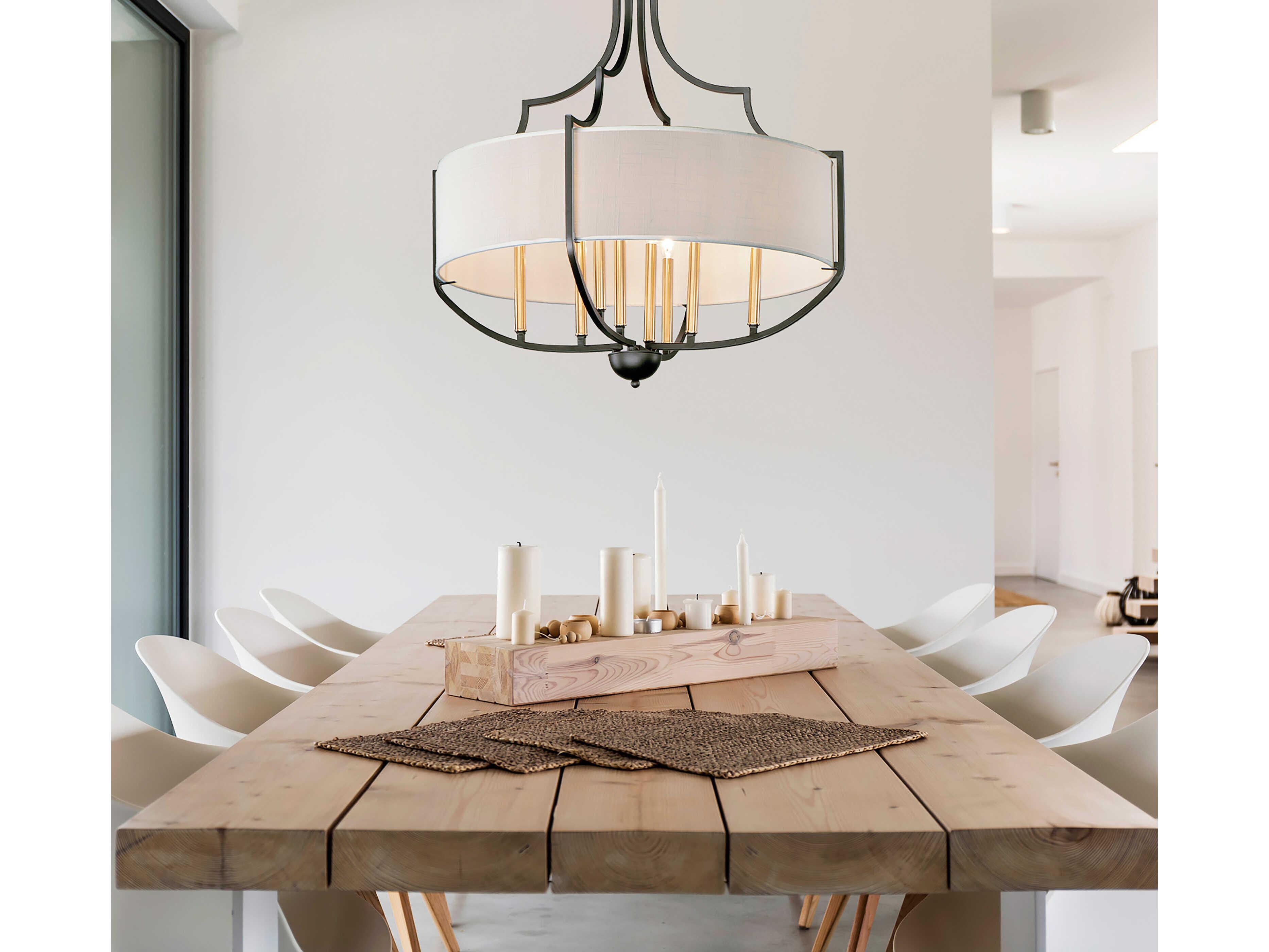 Maxim Lighting Savant 8-Light Bronze Antique Brass Candelabra Drum Chandelier