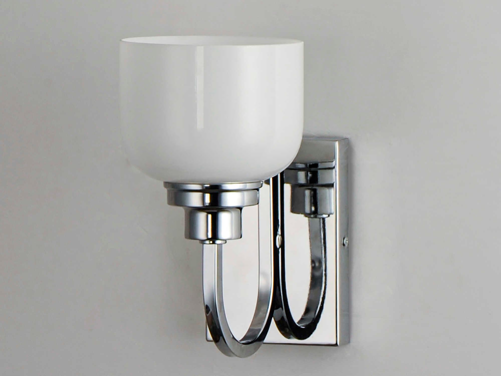 Maxim Lighting Swale 1-Light Polished Chrome Glass Wall Sconce